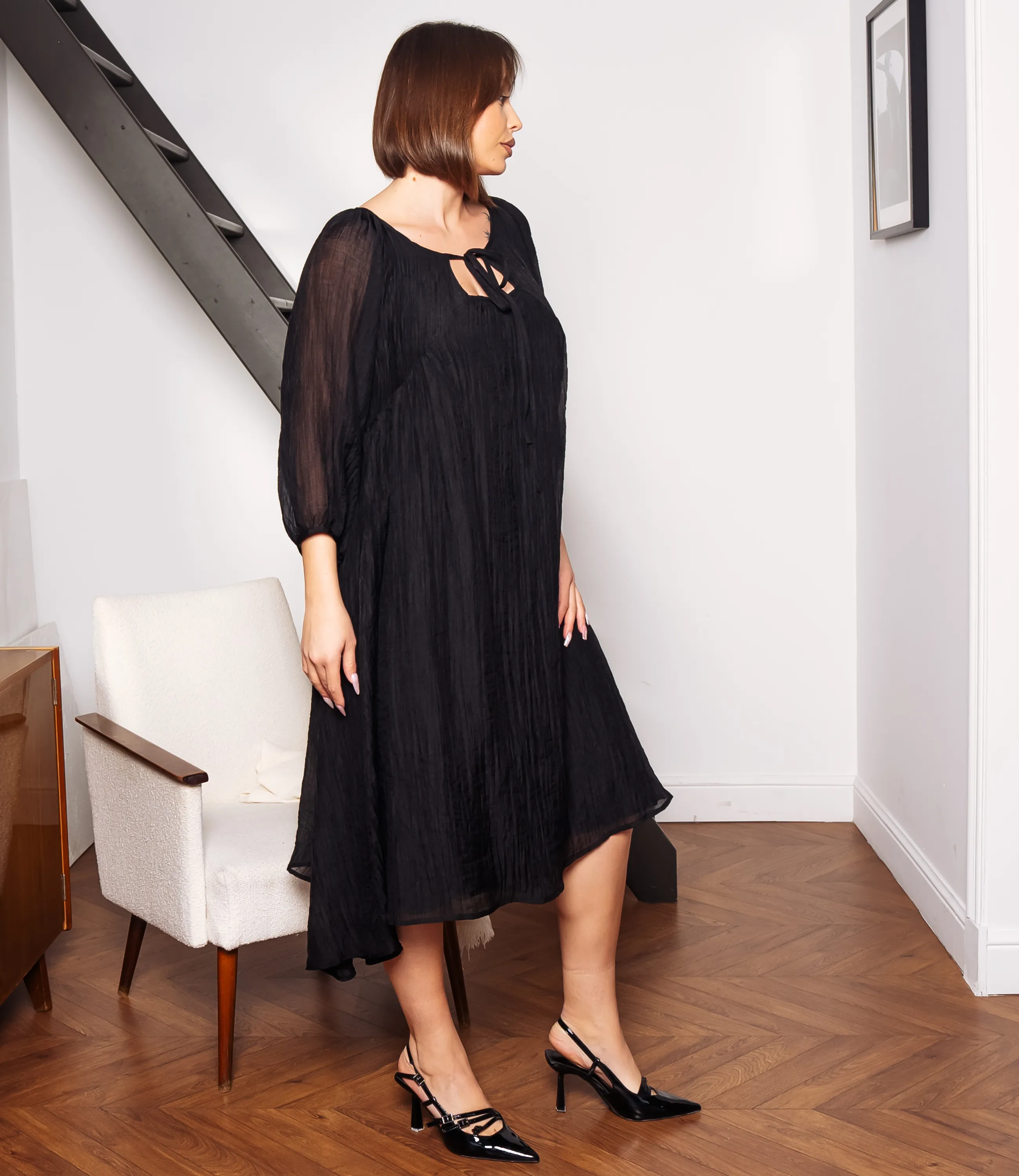 Платье #КТ1788, чёрный - фото 2