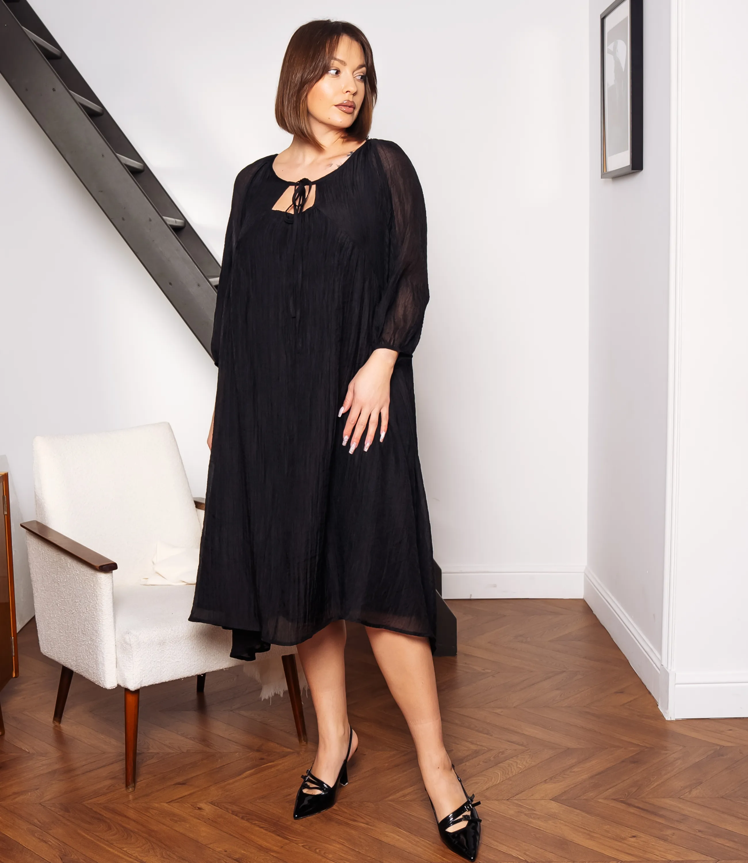 Платье #КТ1788, чёрный - фото 4