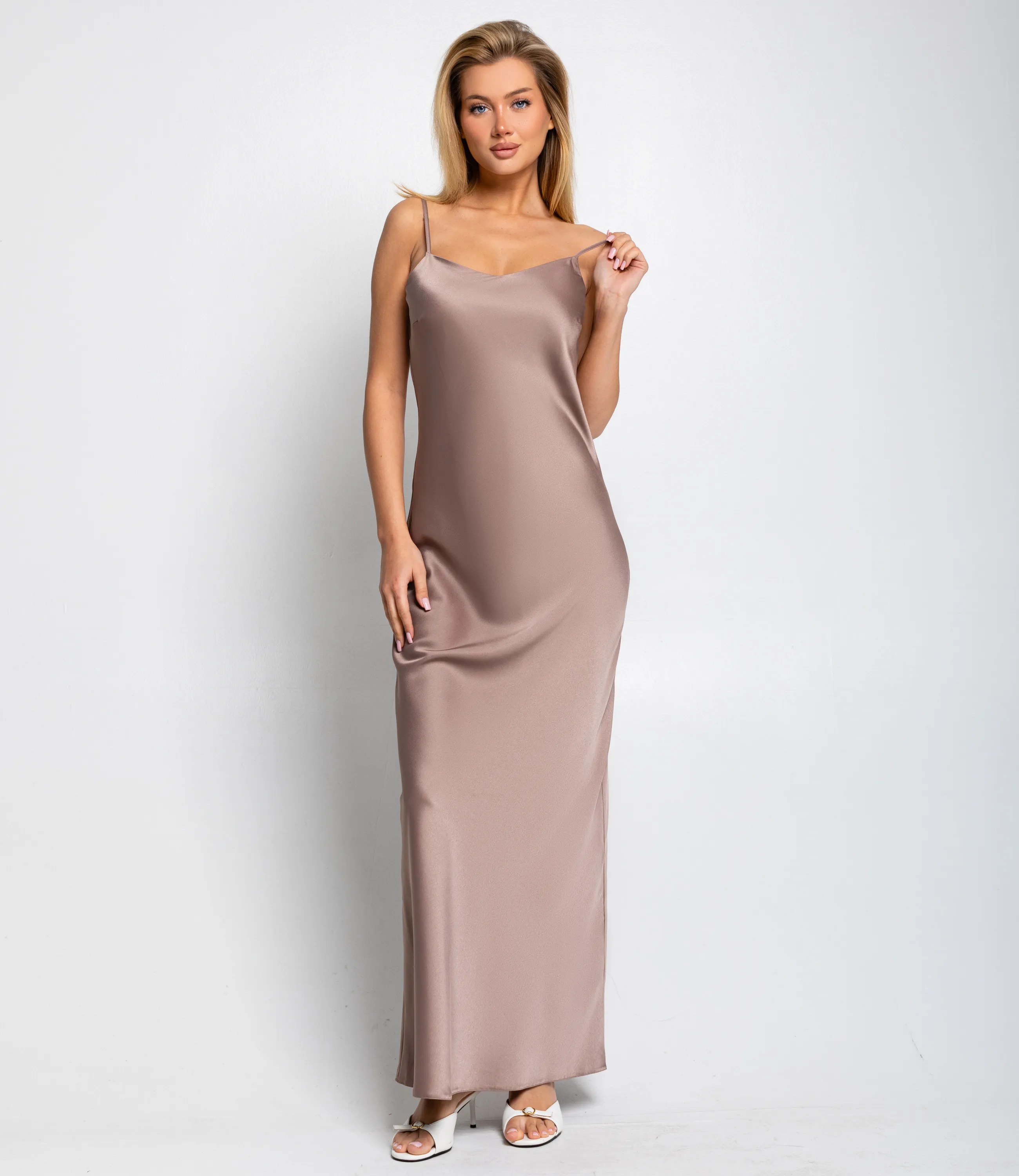 Платье #ОКТ025024, тёмно-бежевый - фото 2