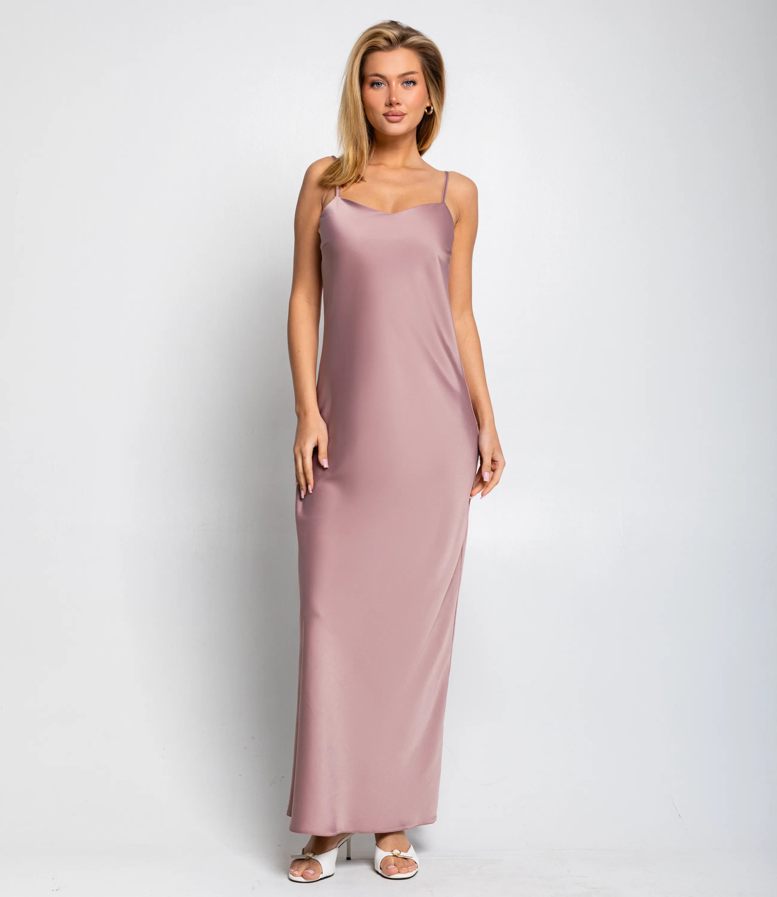 Платье #ОКТ025024, бежево-розовый - фото 1