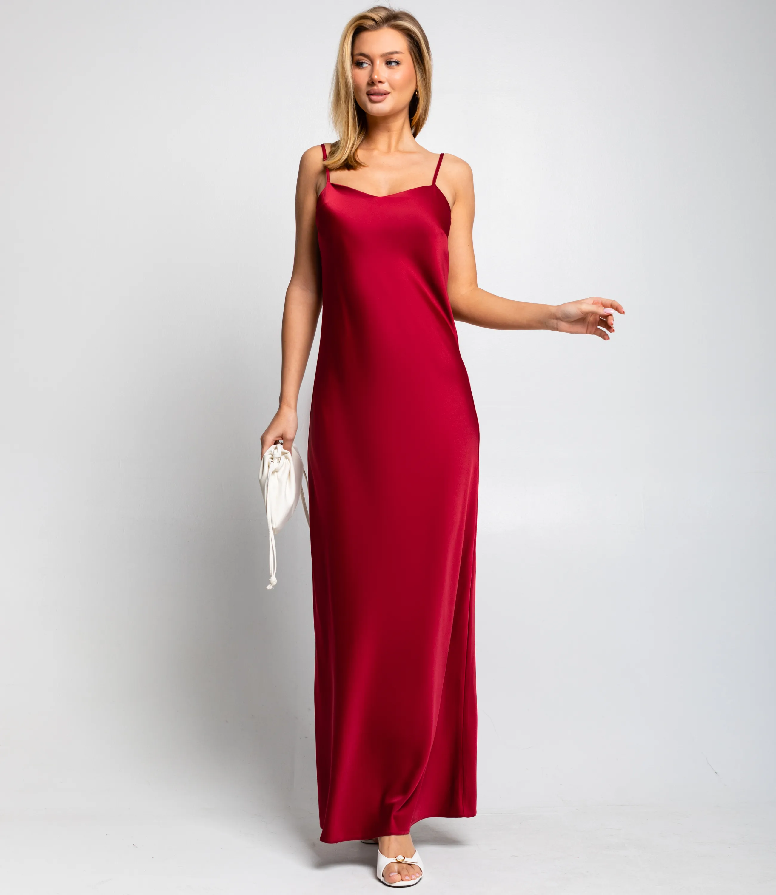 Платье #ОКТ025024, бордовый - фото 2