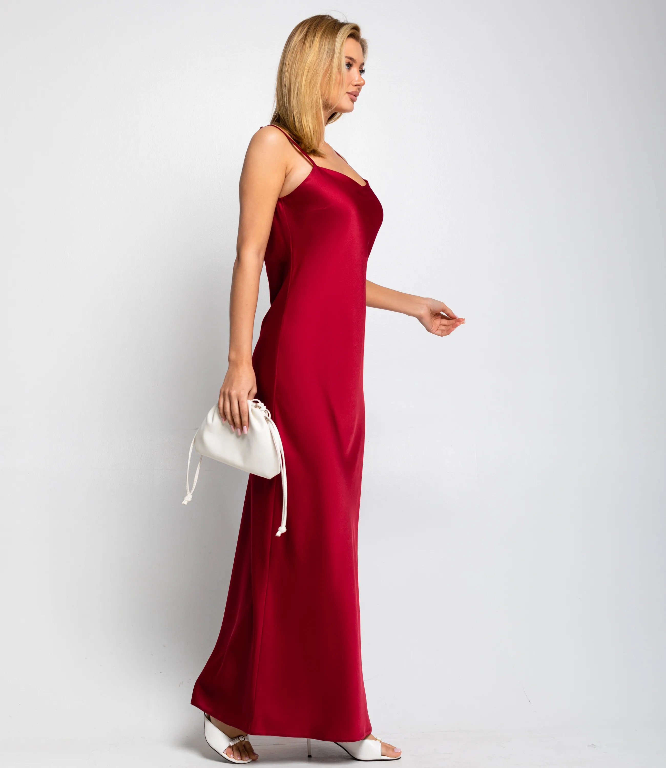 Платье #ОКТ025024, бордовый - фото 3