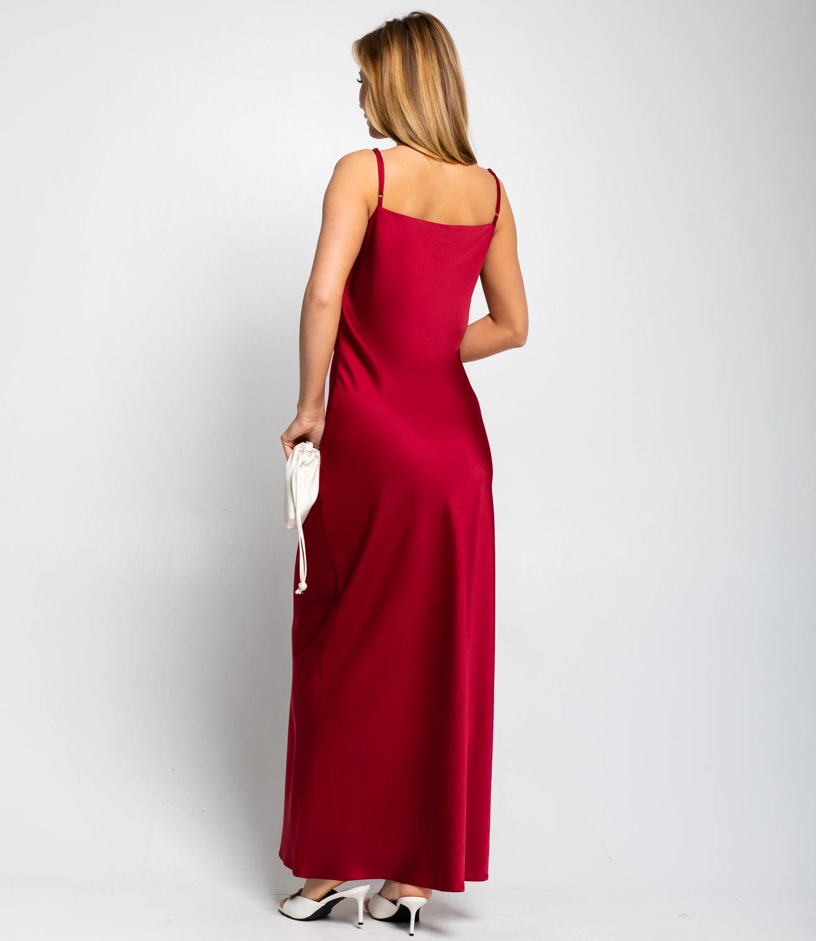 Платье #ОКТ025024, бордовый - фото 4