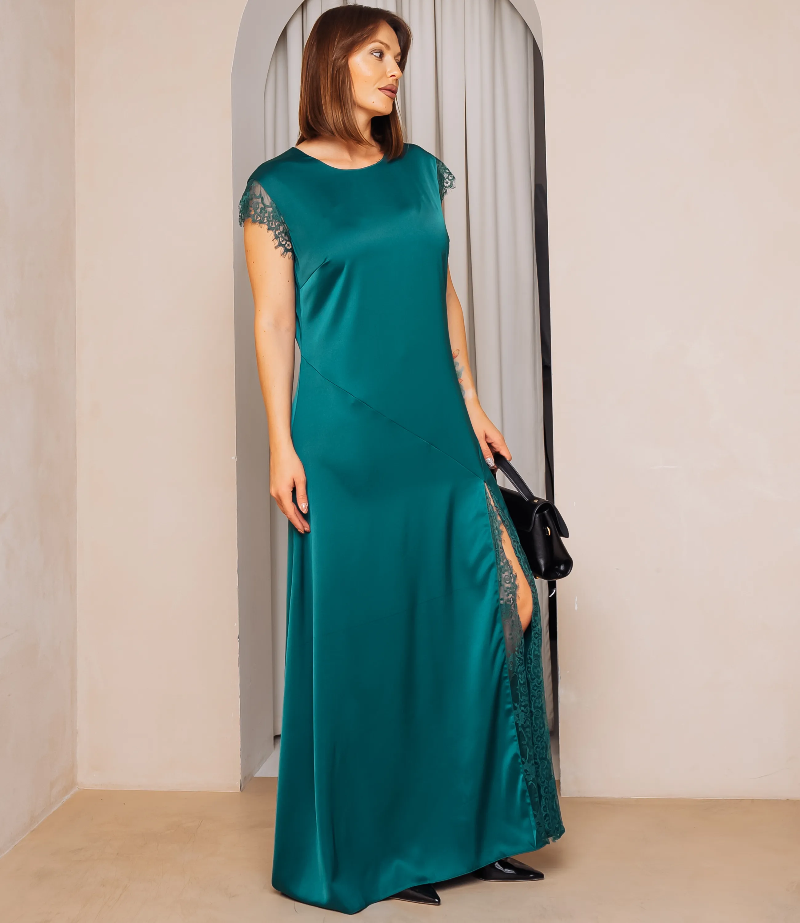 Платье #ОКТ025023, изумрудный - фото 2