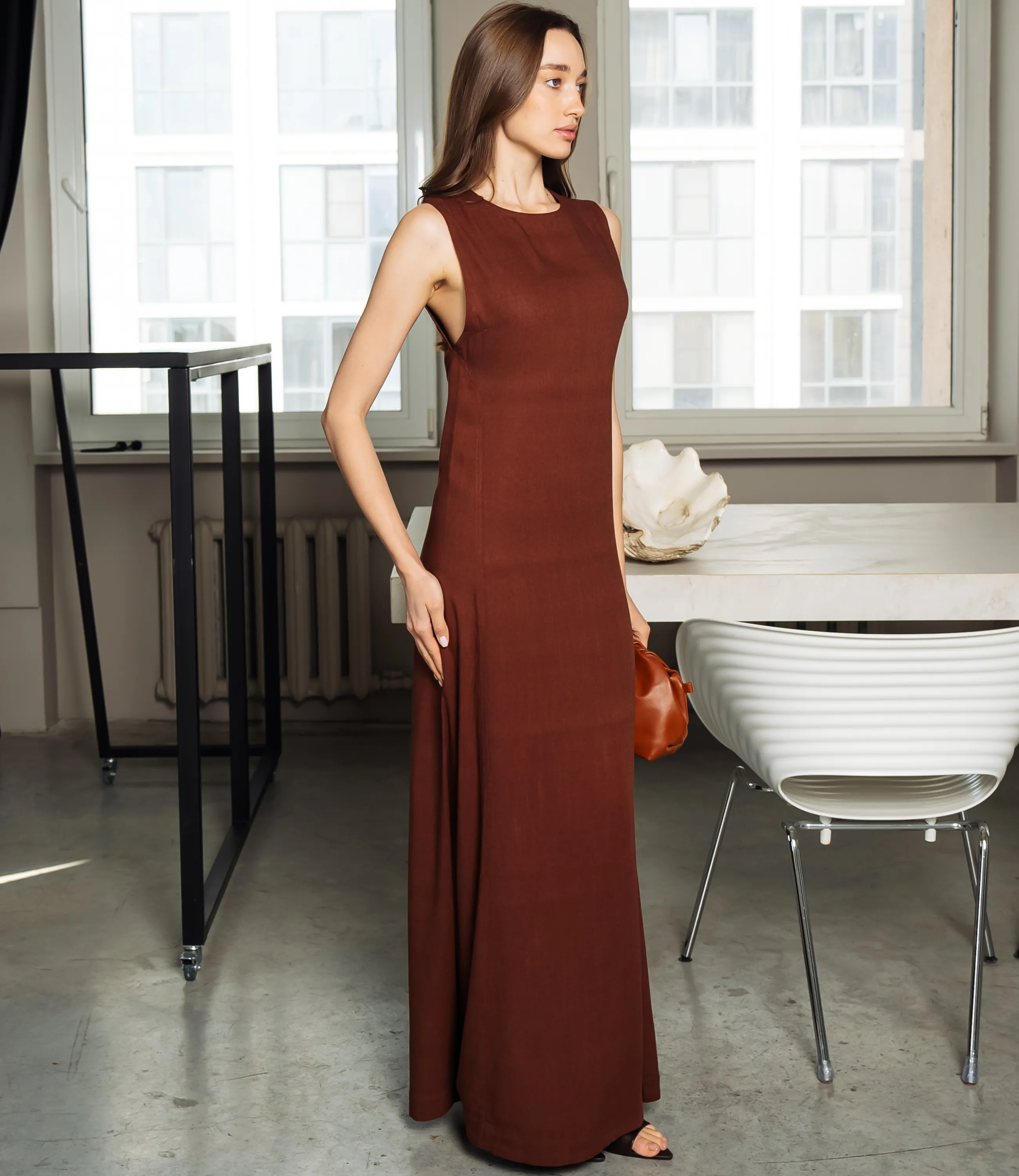 Платье #ОКТ025025, коричневый - фото 2