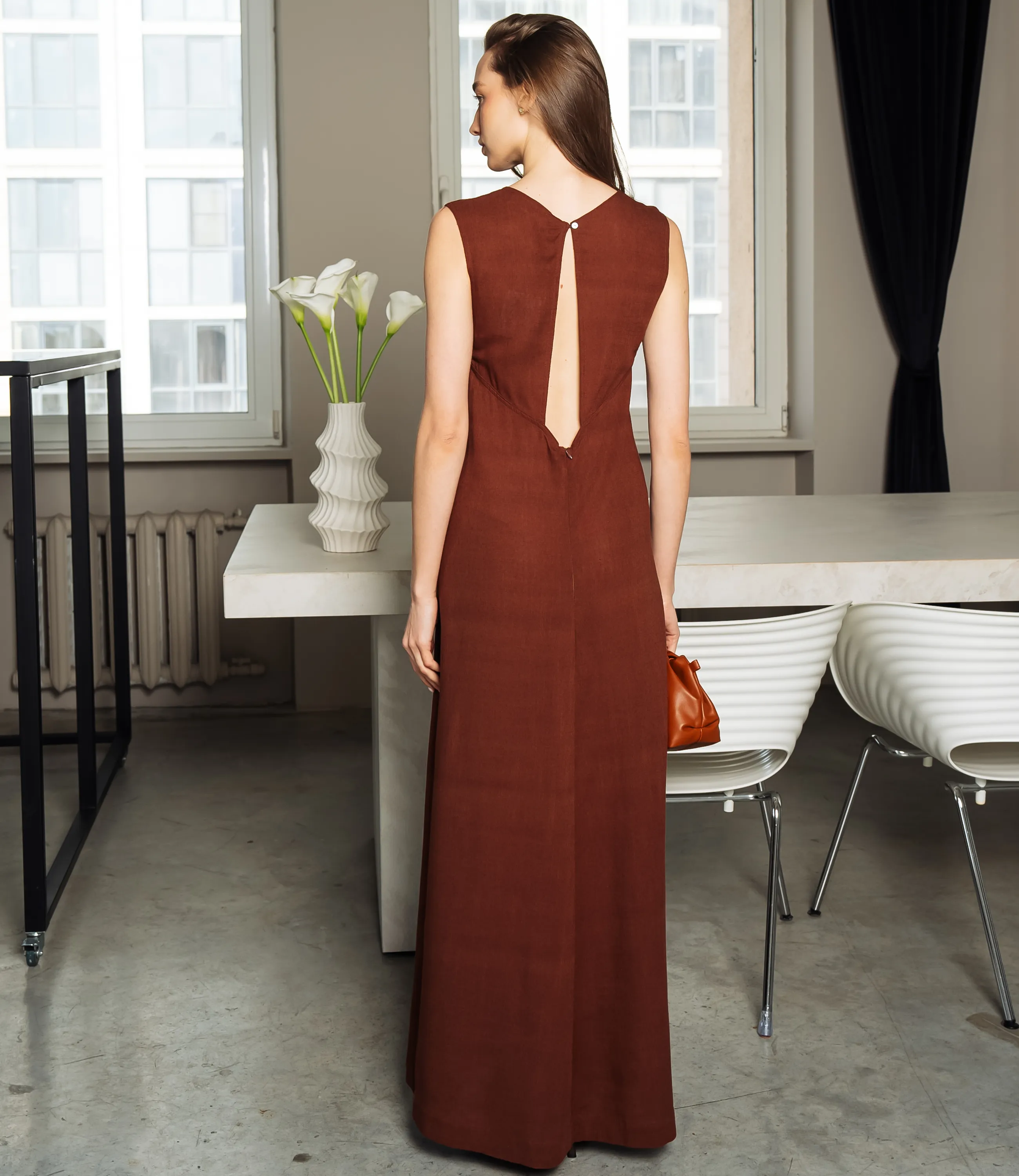 Платье #ОКТ025025, коричневый - фото 3