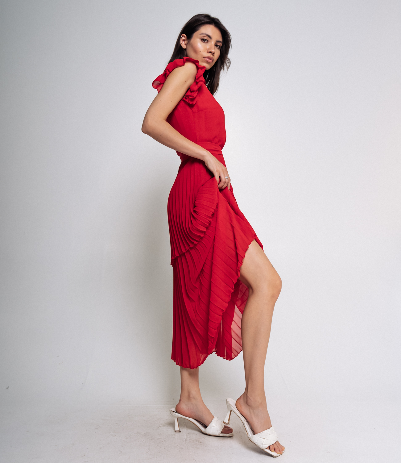 Платье #БШ2220, красный - фото 2