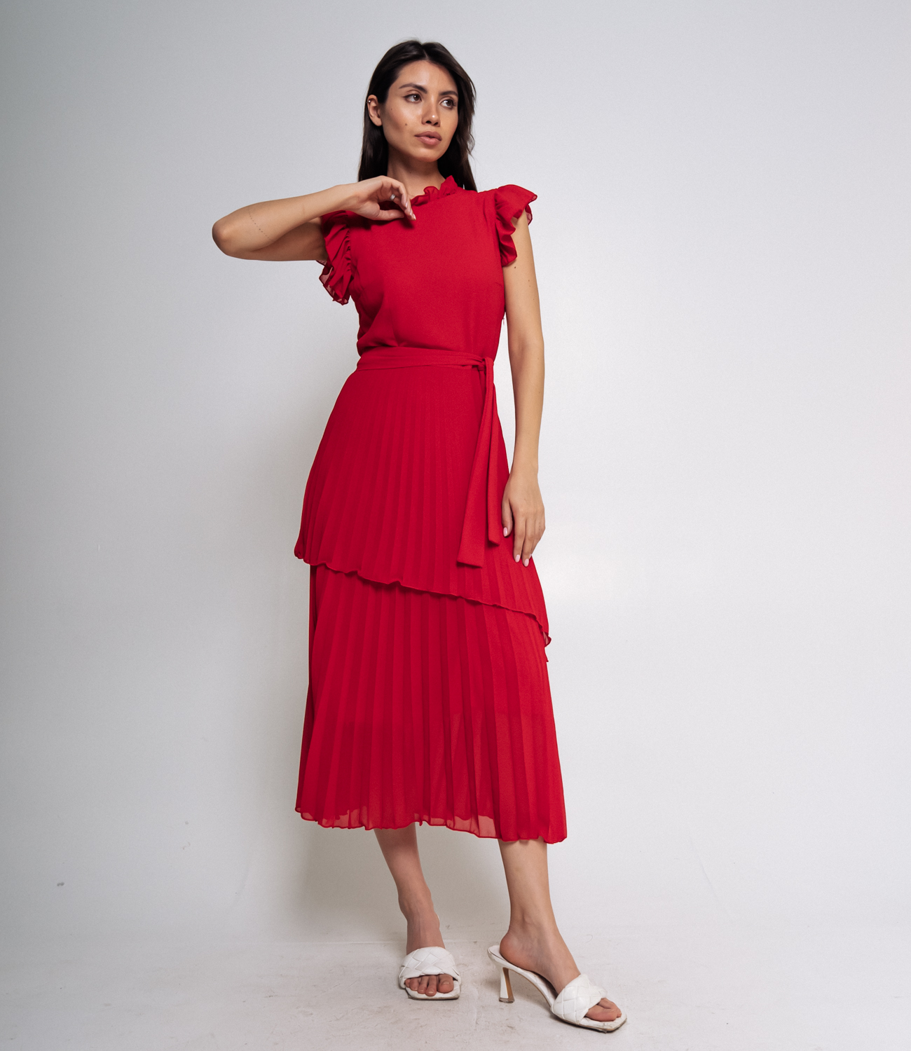 Платье #БШ2220, красный - фото 4