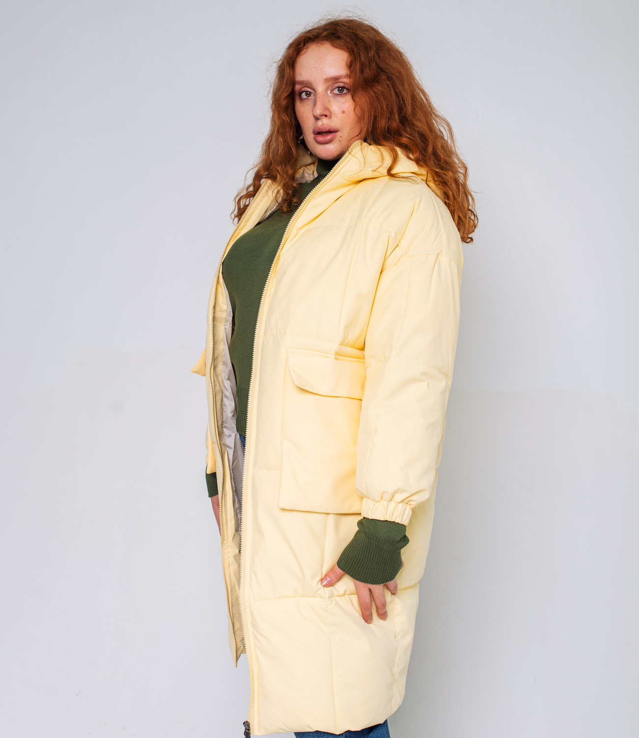 Пальто #КТ2001 (2), жёлтый - фото 2