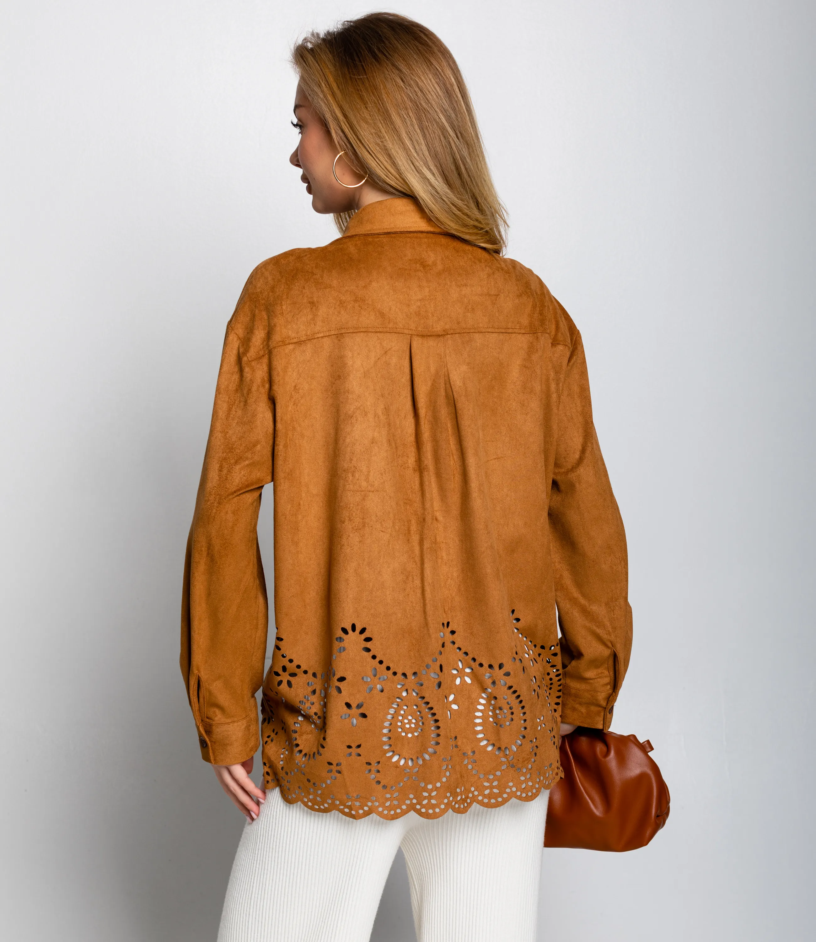 Рубашка #КТ2558, коричневый - фото 3