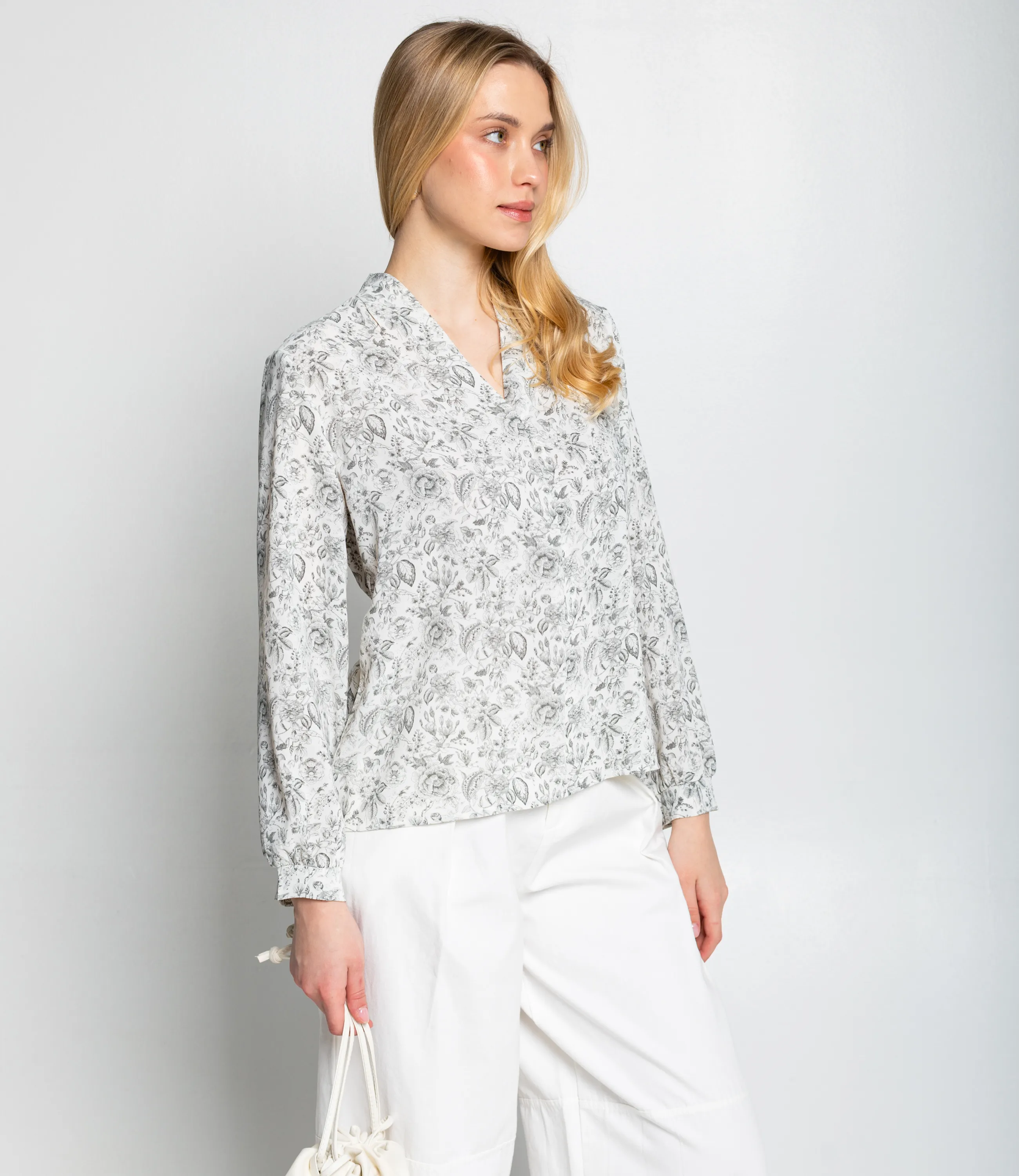 Блуза #КТ803 (8), серый - фото 2