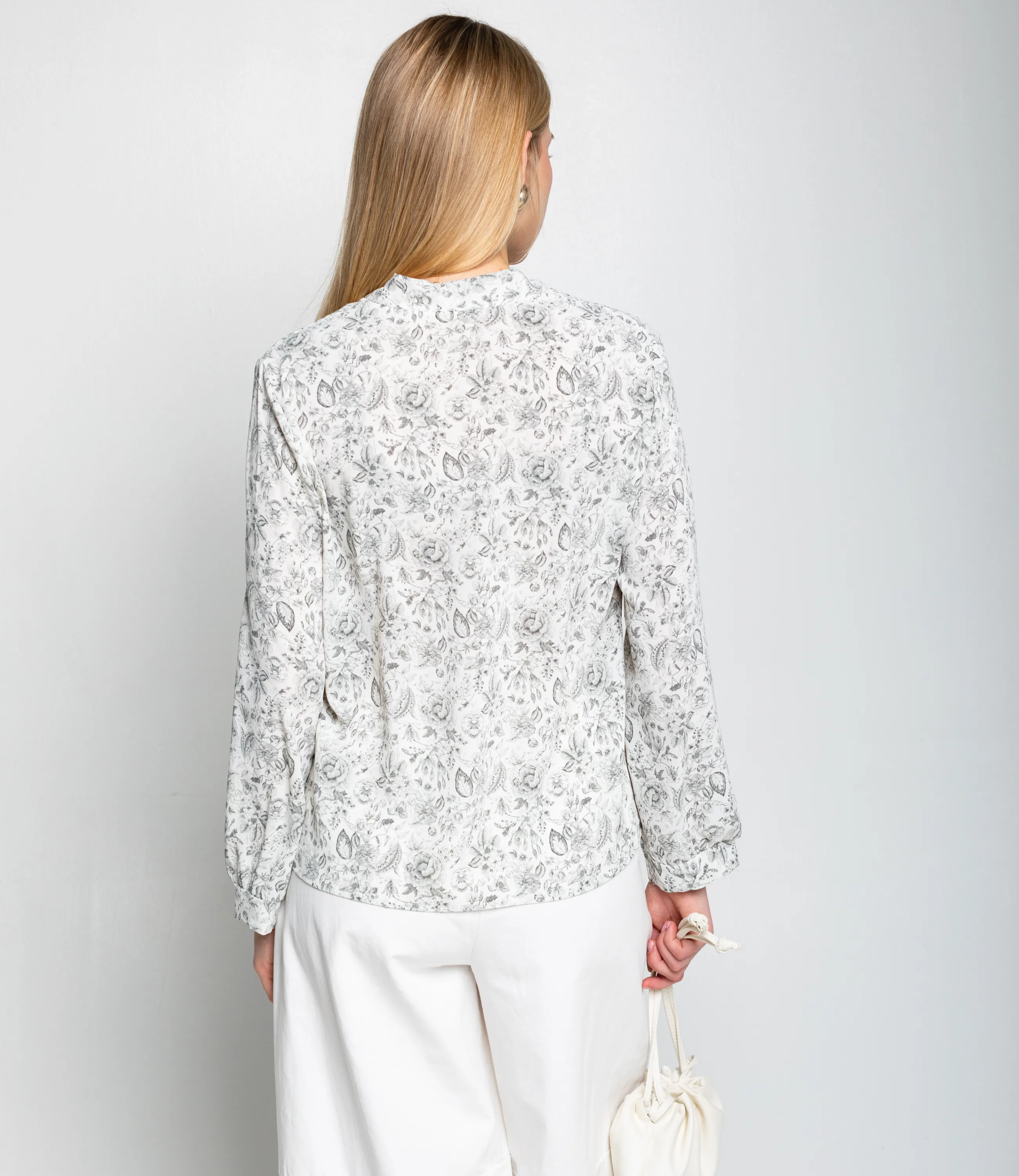 Блуза #КТ803 (8), серый - фото 3