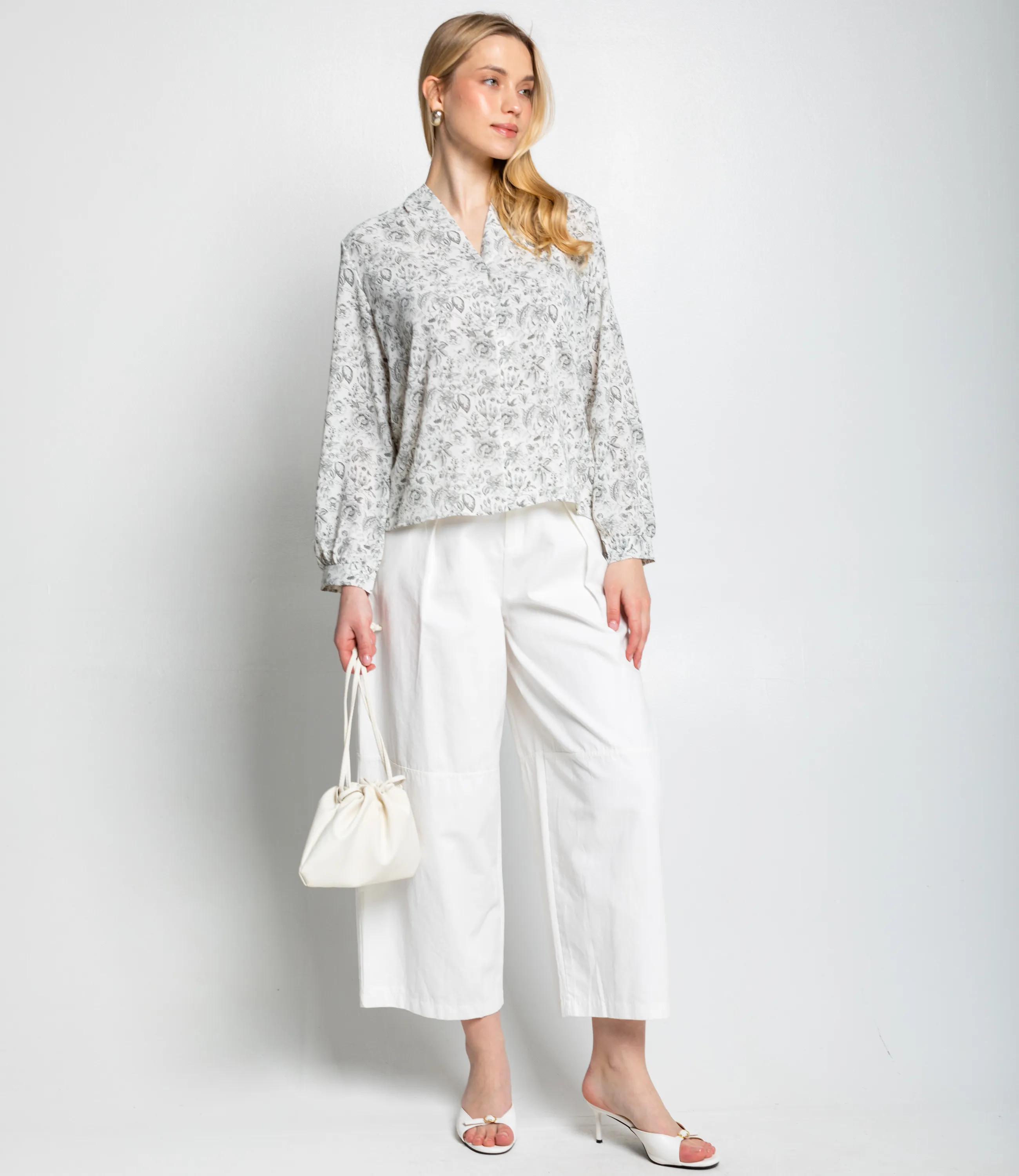 Блуза #КТ803 (8), серый - фото 4