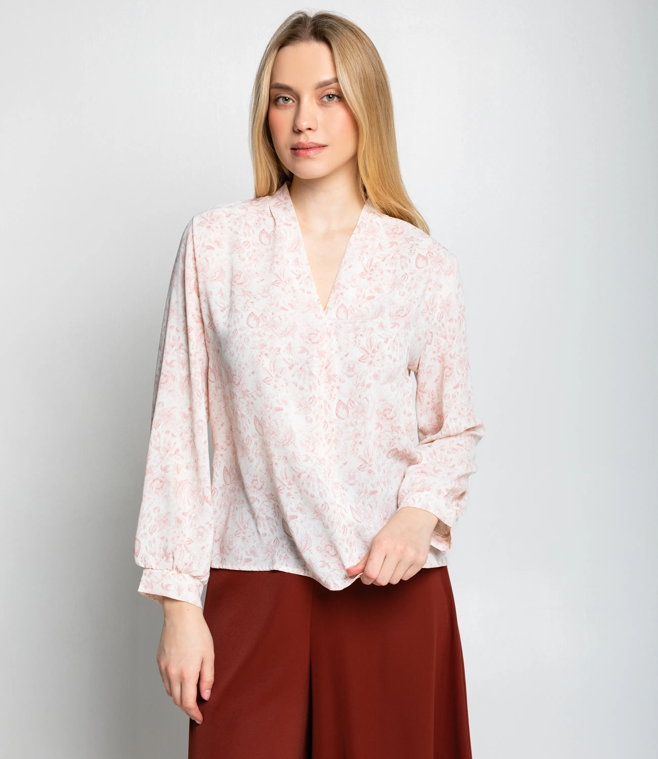 Блуза #КТ803 (8), пудровый - фото 1