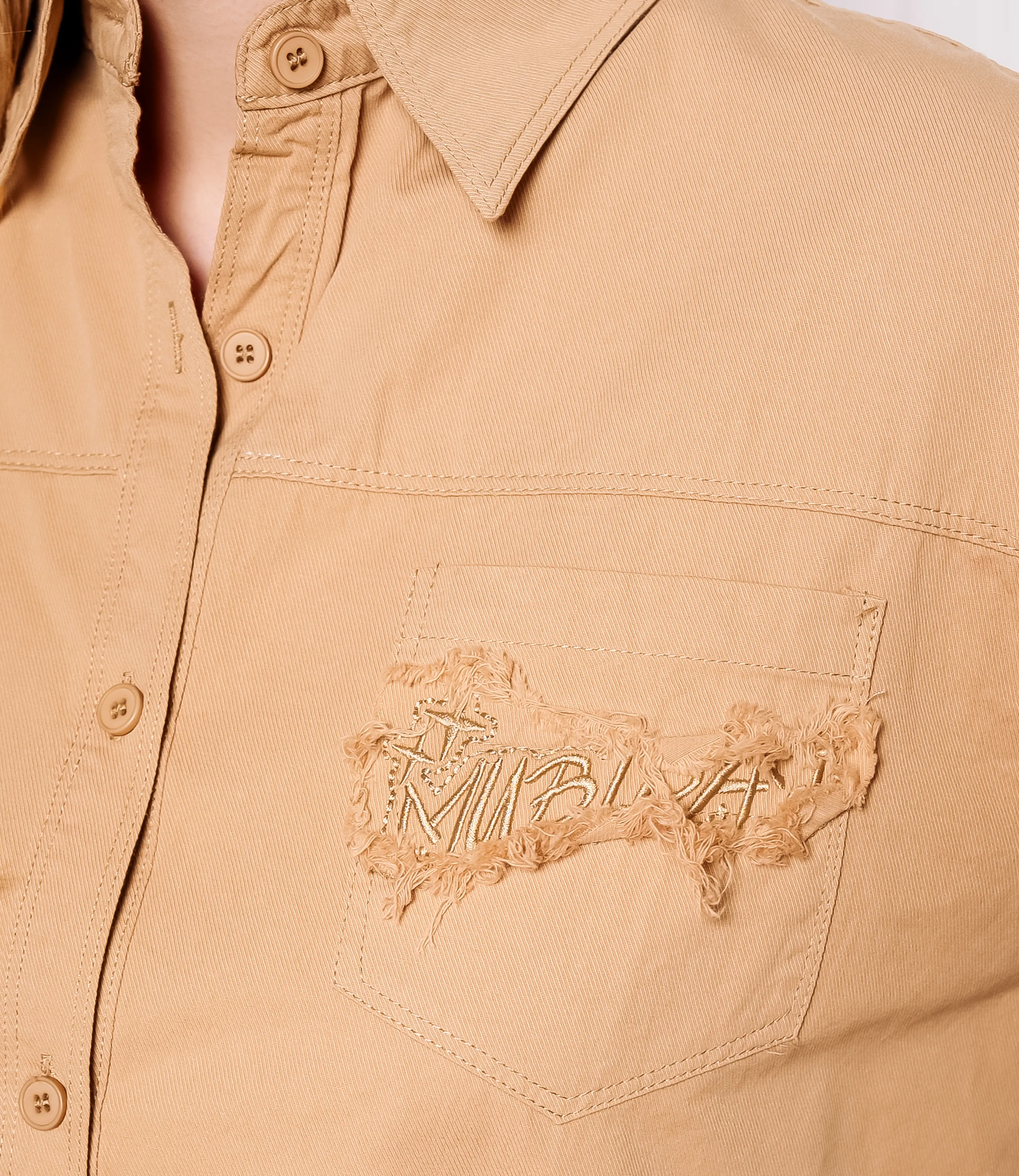 Рубашка #КТ6810 (4), бежевый - фото 5