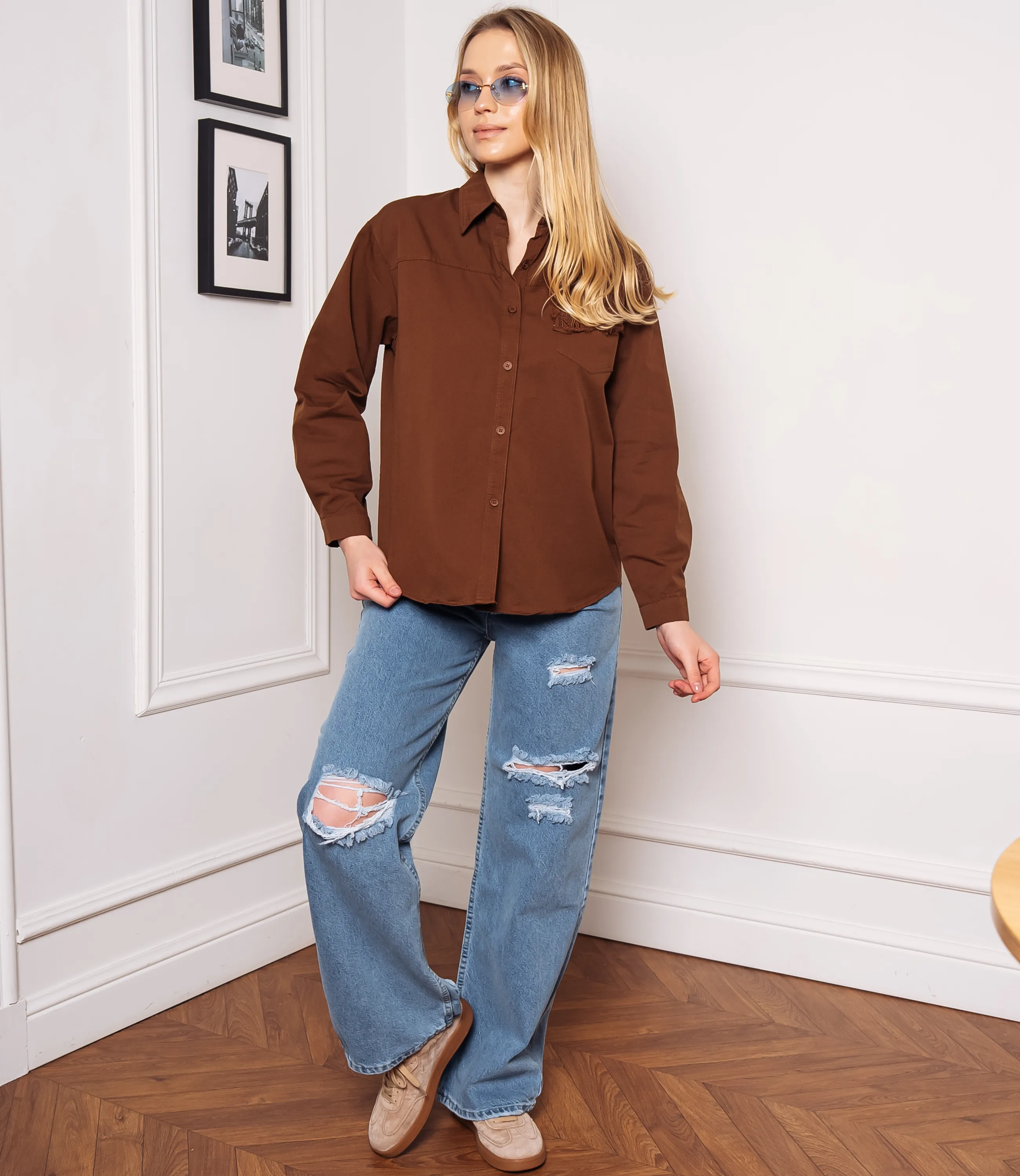 Рубашка #КТ6810 (4), шоколадный - фото 4