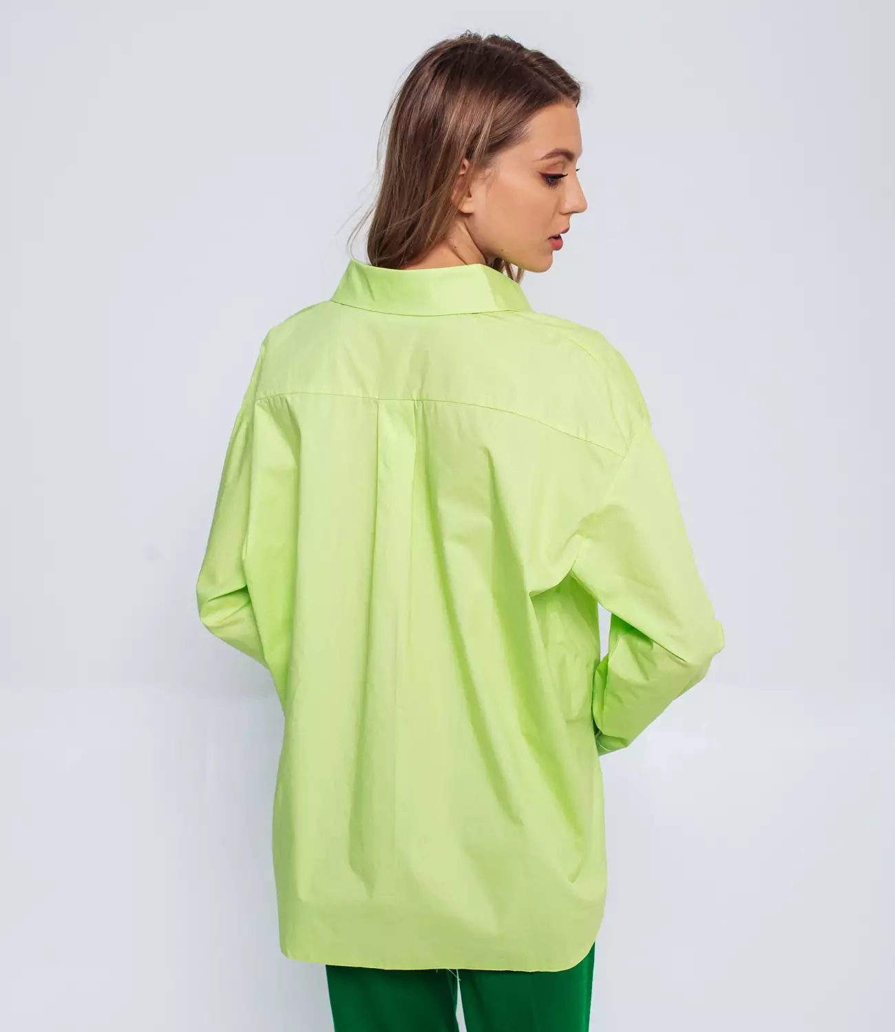 Рубашка #БШ1532, светло-зеленый - фото 3