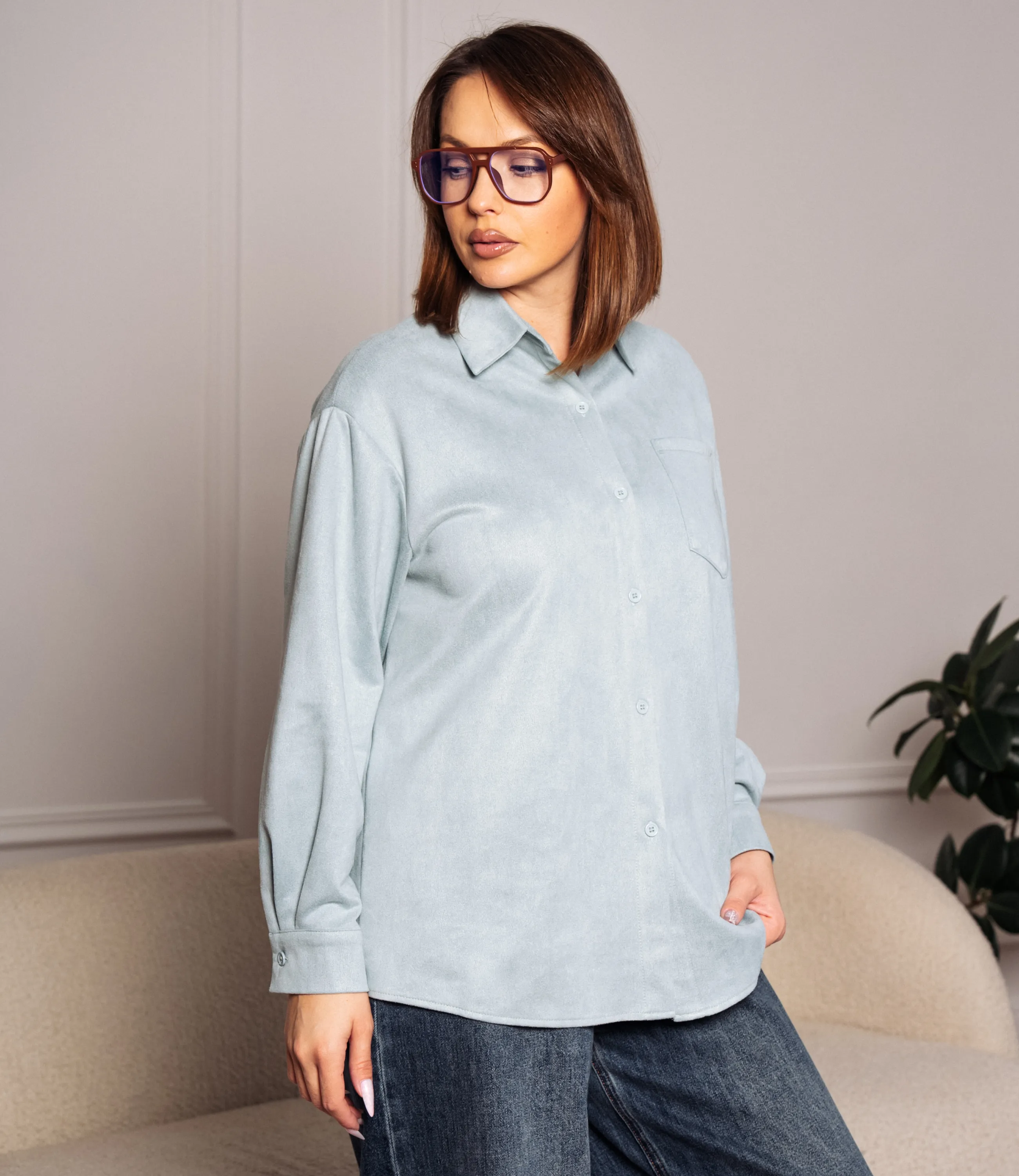 Рубашка #КТ1320, ментоловый - фото 2