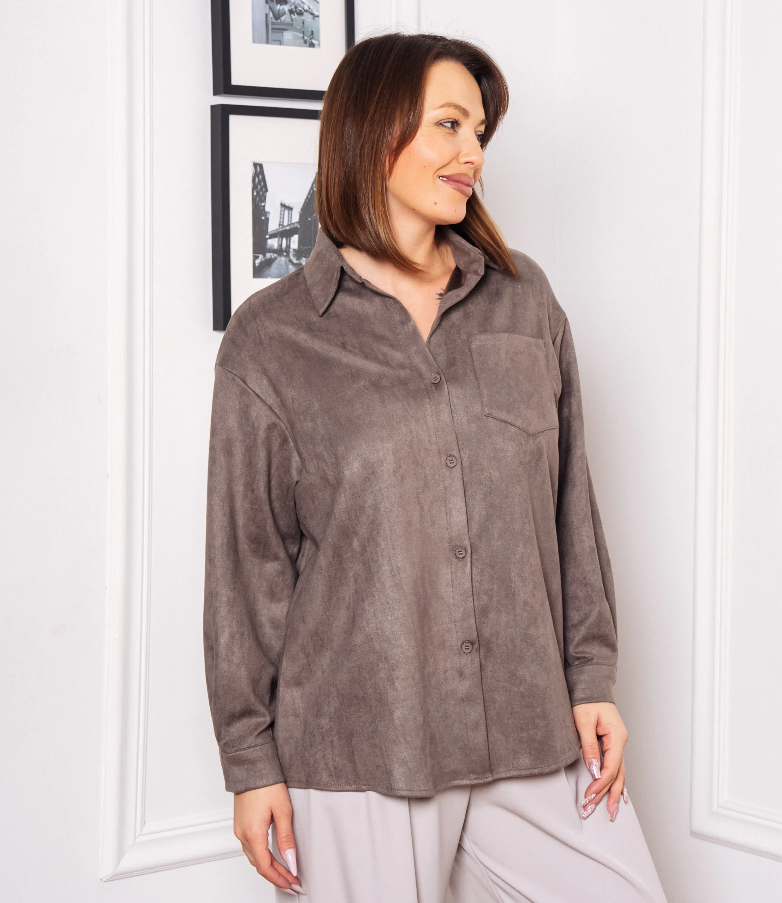 Рубашка #КТ1320, тёмно-серый - фото 2