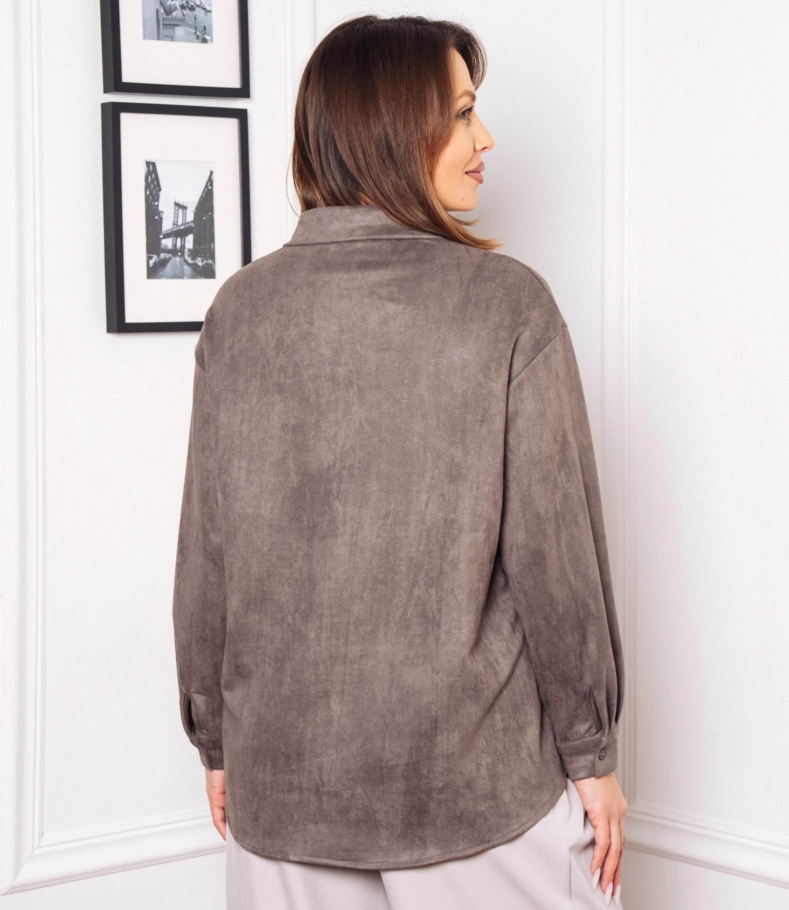 Рубашка #КТ1320, тёмно-серый - фото 3