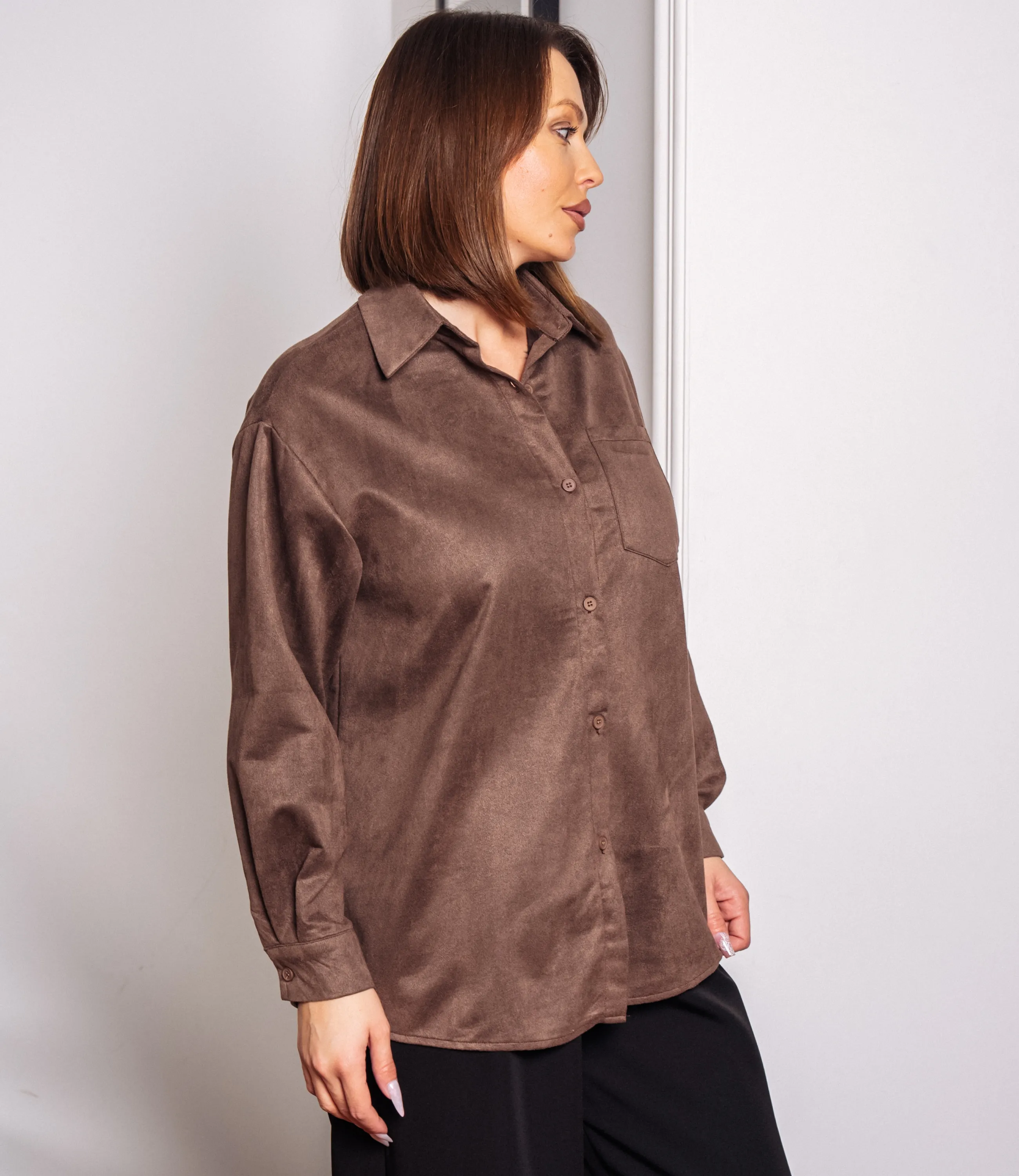 Рубашка #КТ1320, шоколадный - фото 2
