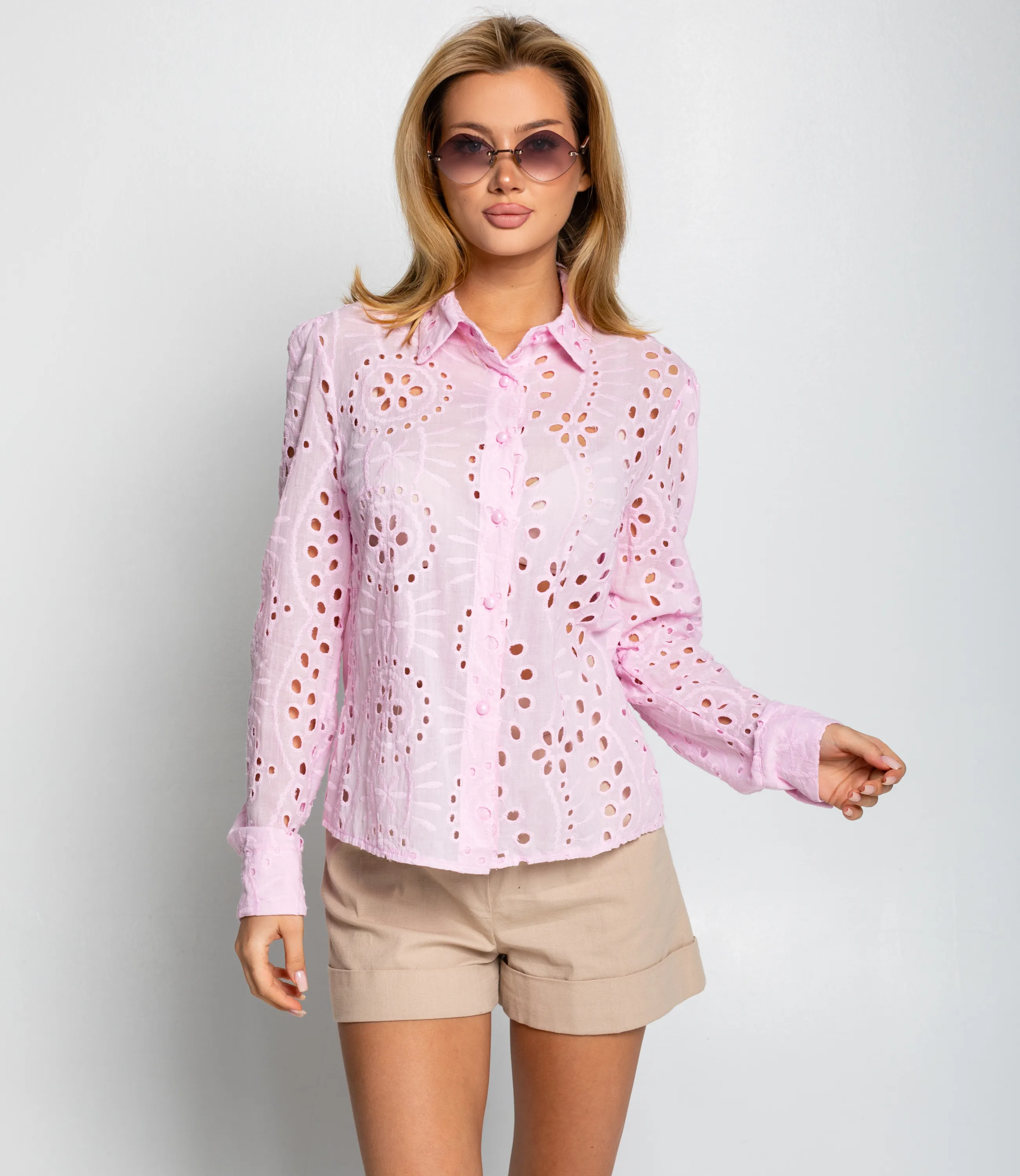 Блуза #ОКТ086009, розовый - фото 1