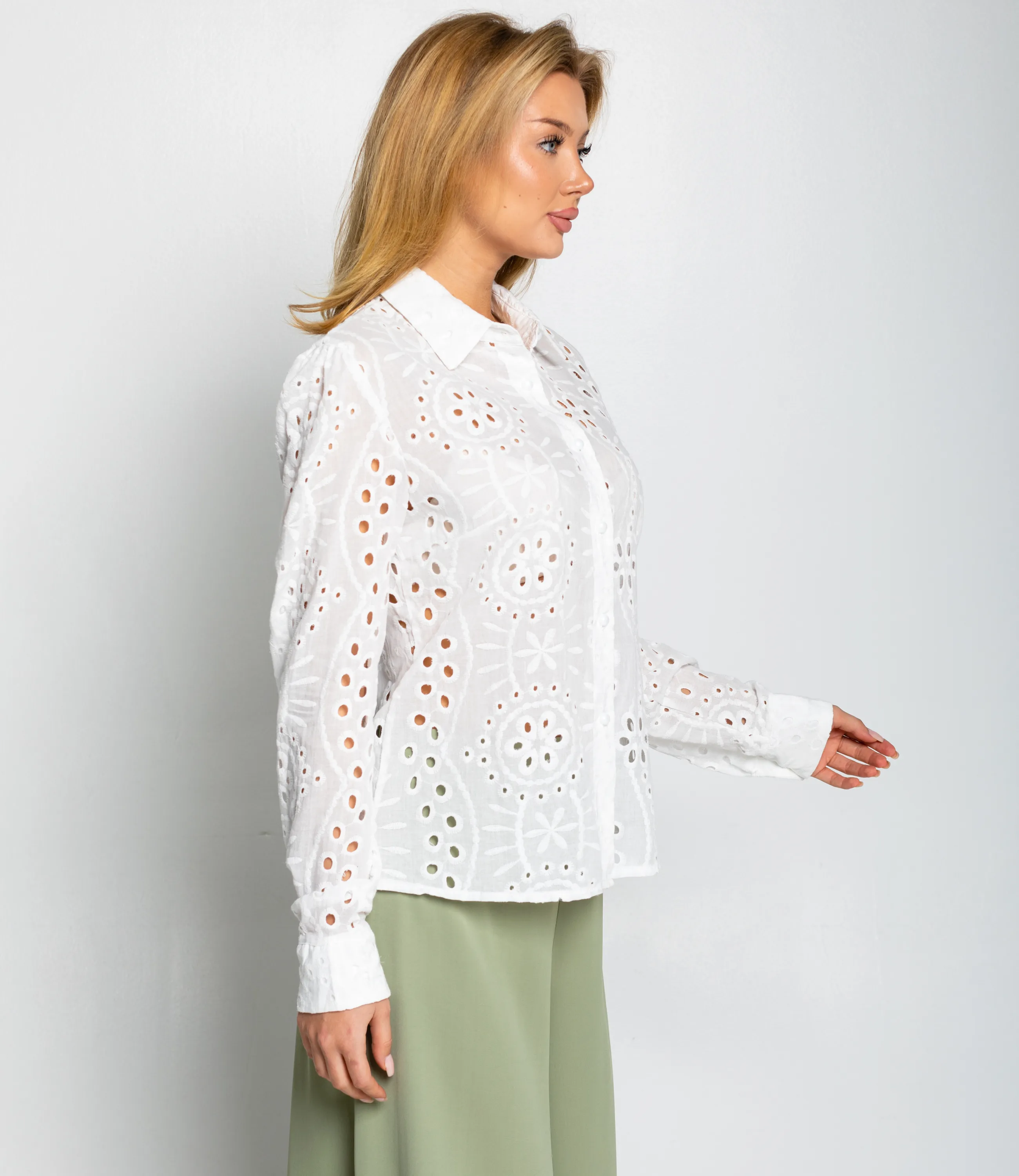 Блуза #ОКТ086009, белый - фото 2
