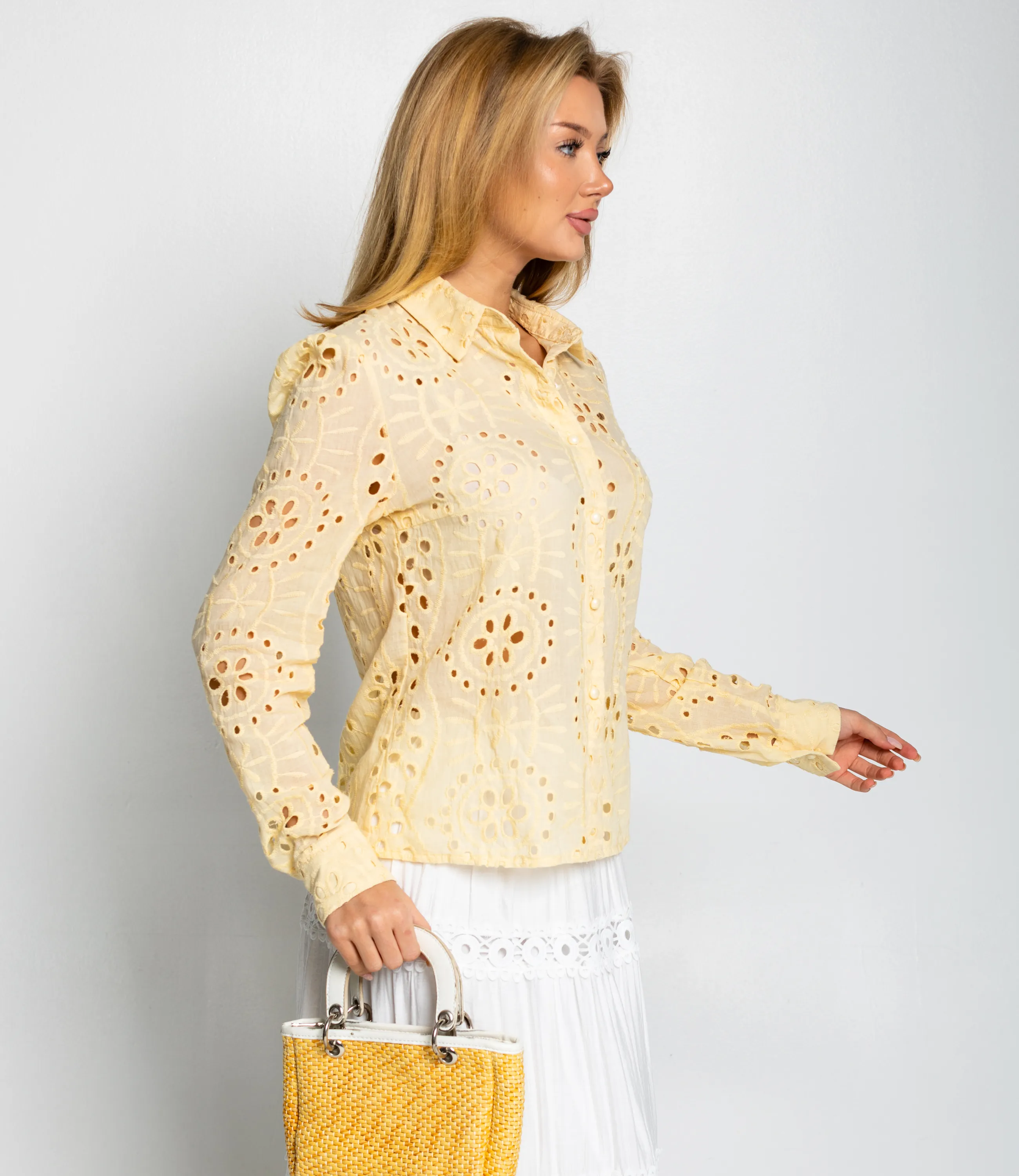 Блуза #ОКТ086009, светло-жёлтый - фото 2