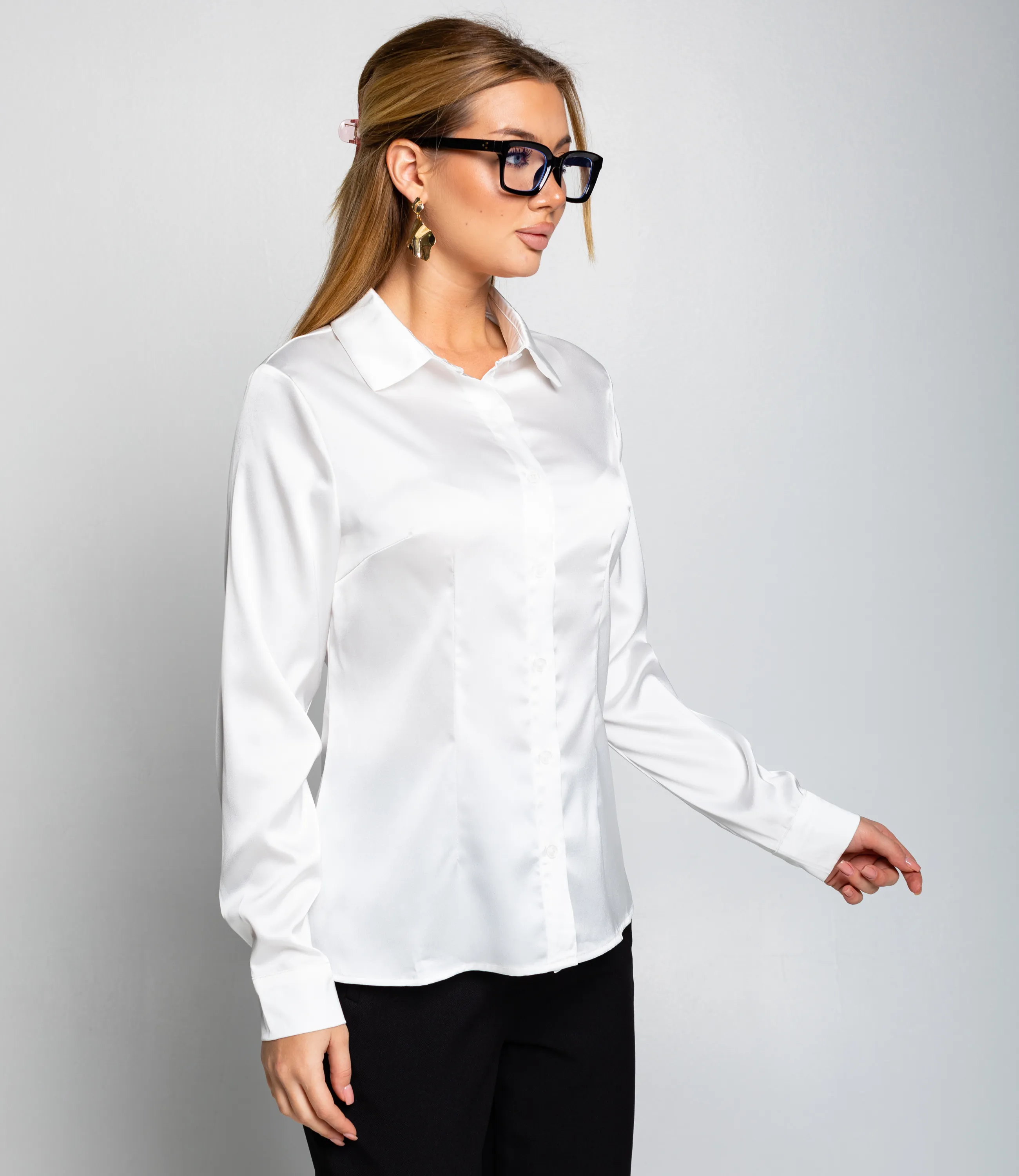 Блуза #ОКТ025022, белый - фото 2