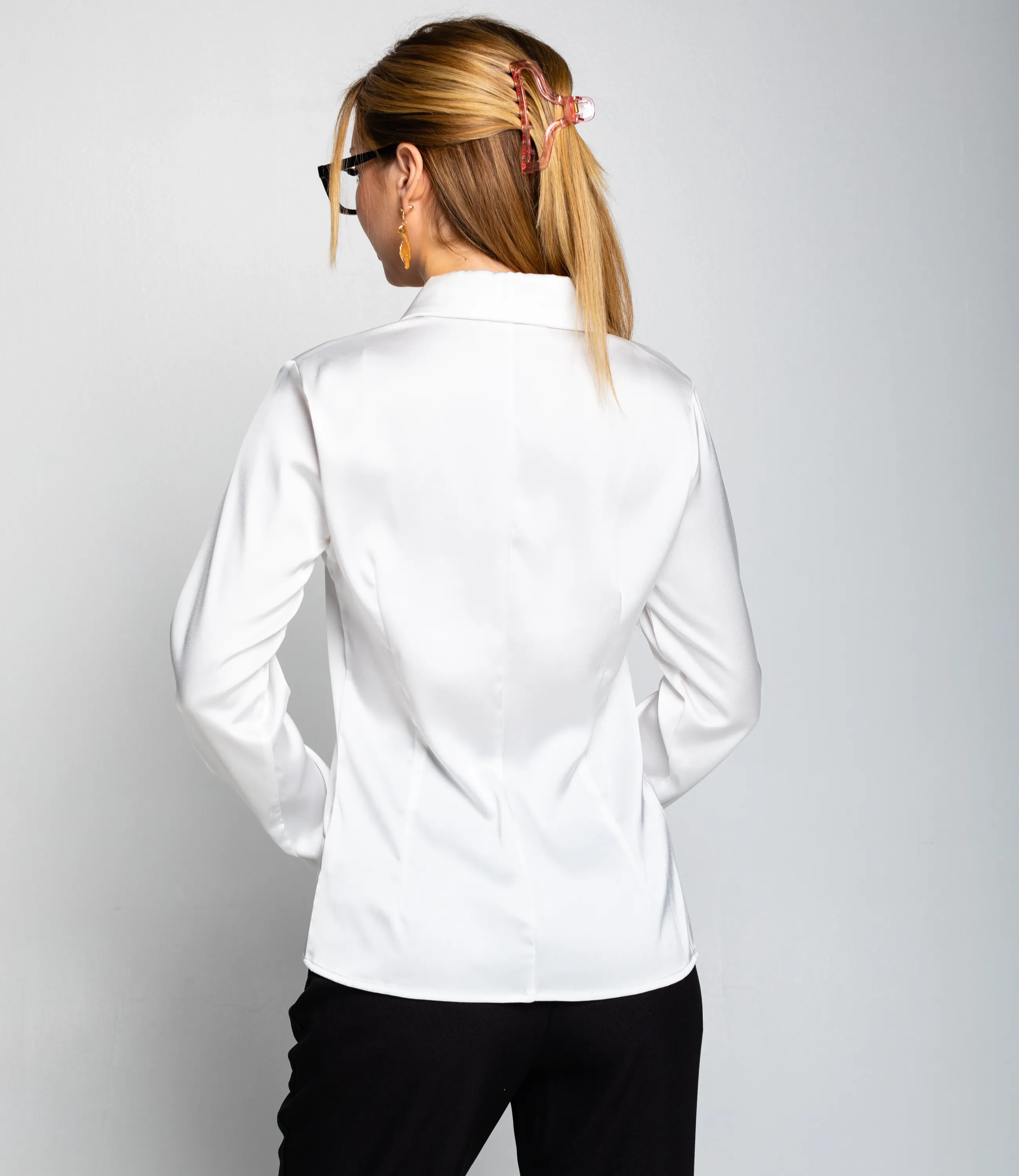Блуза #ОКТ025022, белый - фото 3