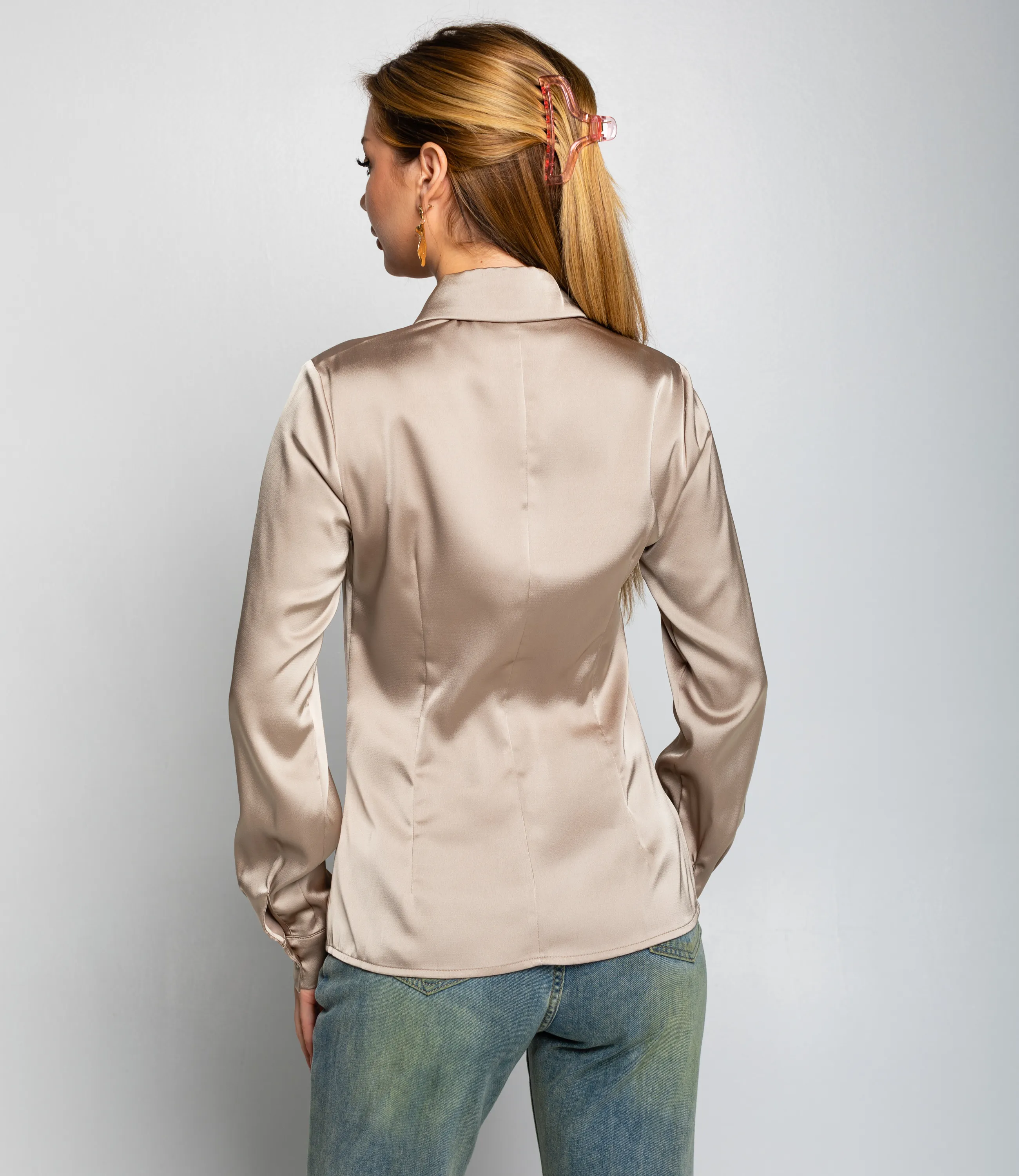 Блуза #ОКТ025022, хаки - фото 3