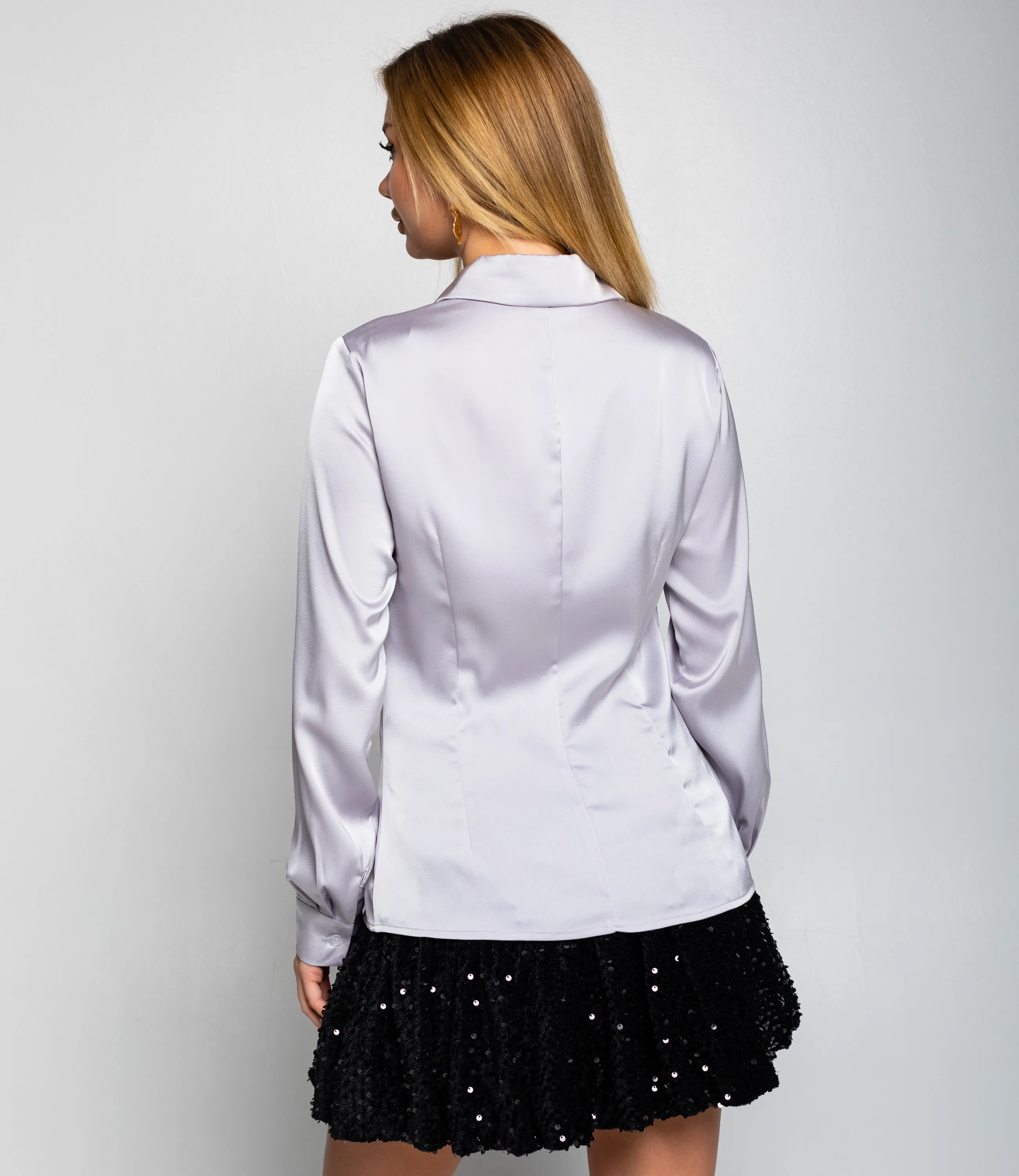 Блуза #ОКТ025022, серый - фото 3