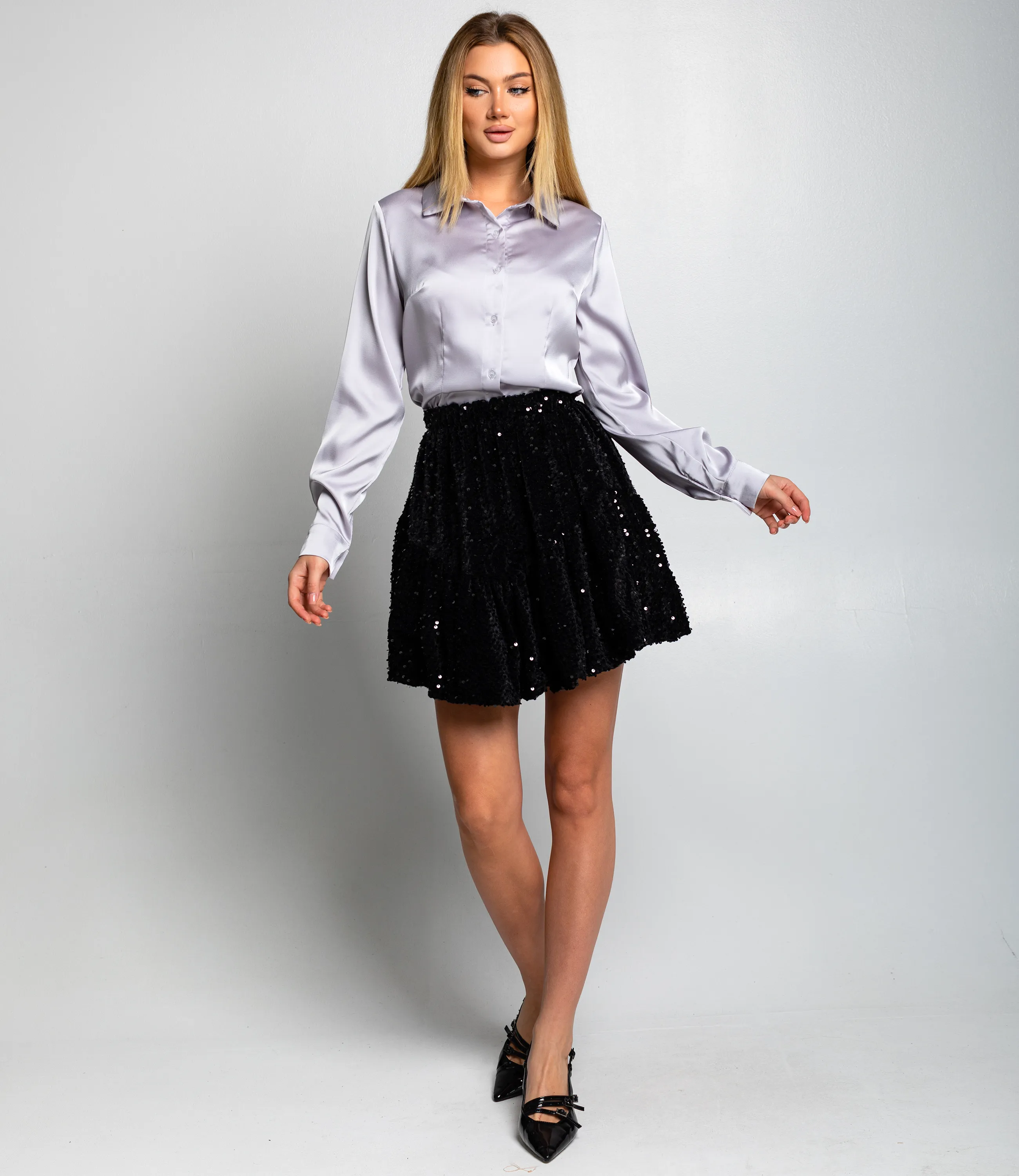 Блуза #ОКТ025022, серый - фото 4