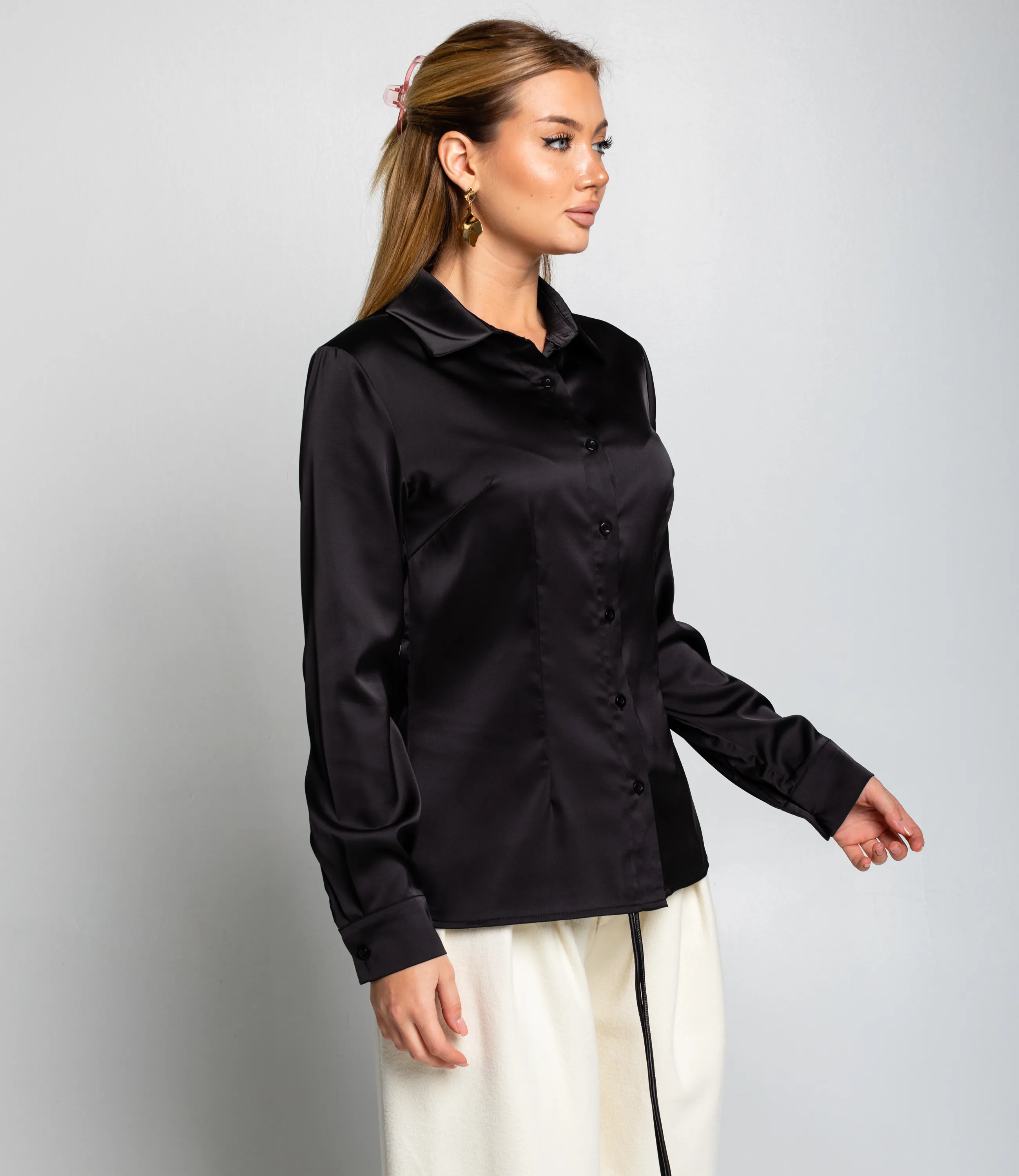 Блуза #ОКТ025022, чёрный - фото 2