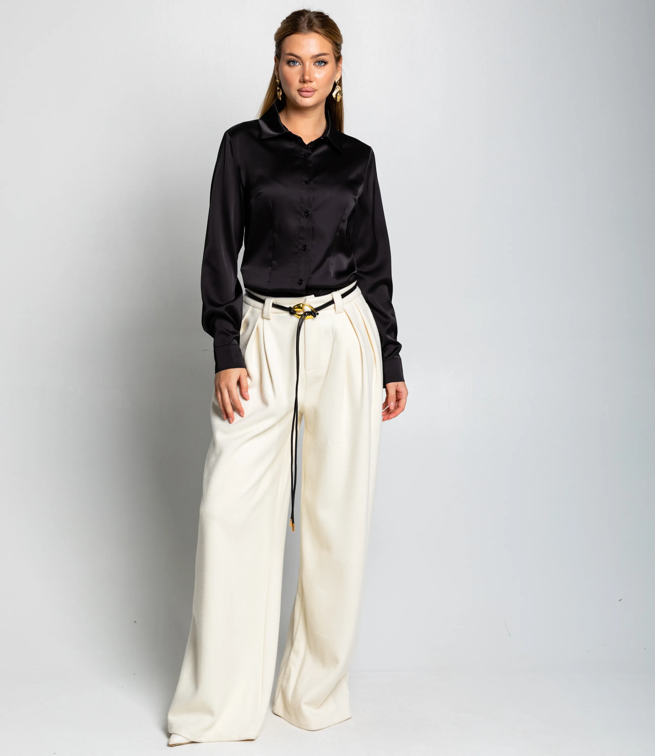 Блуза #ОКТ025022, чёрный - фото 4