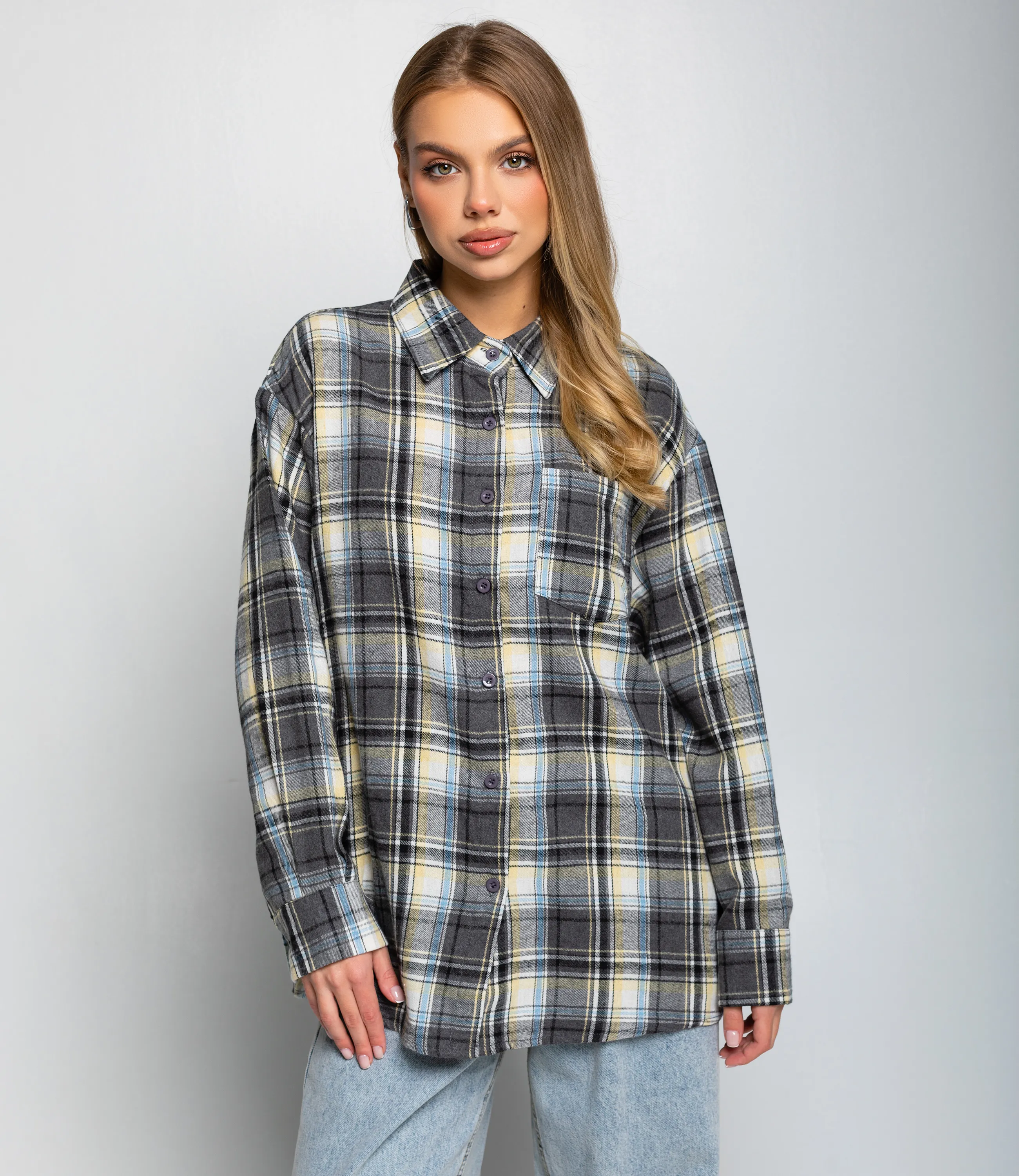 Рубашка #КТ225 (5), серый - фото 1