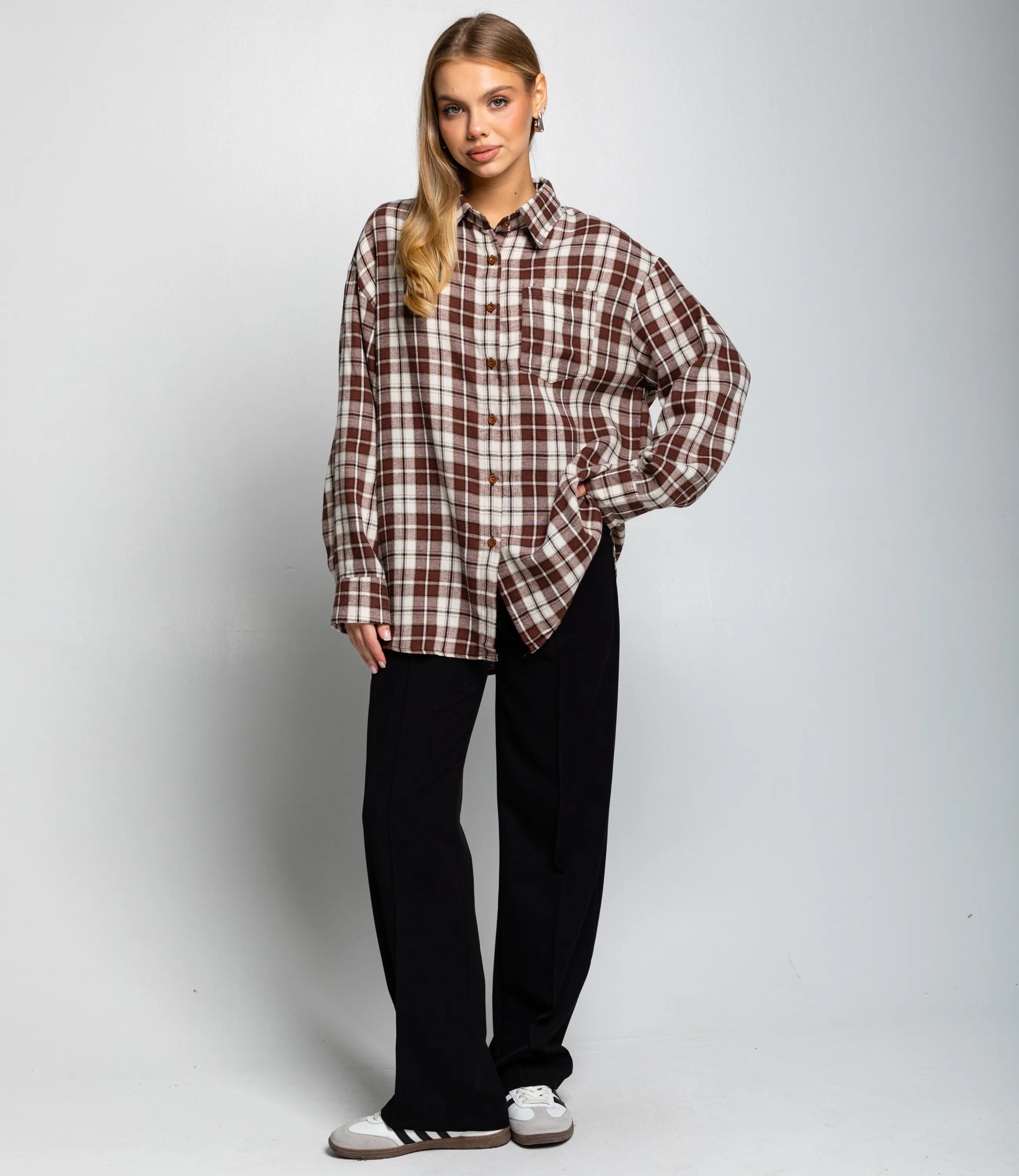 Рубашка #КТ225 (5), белый,шоколадный - фото 4