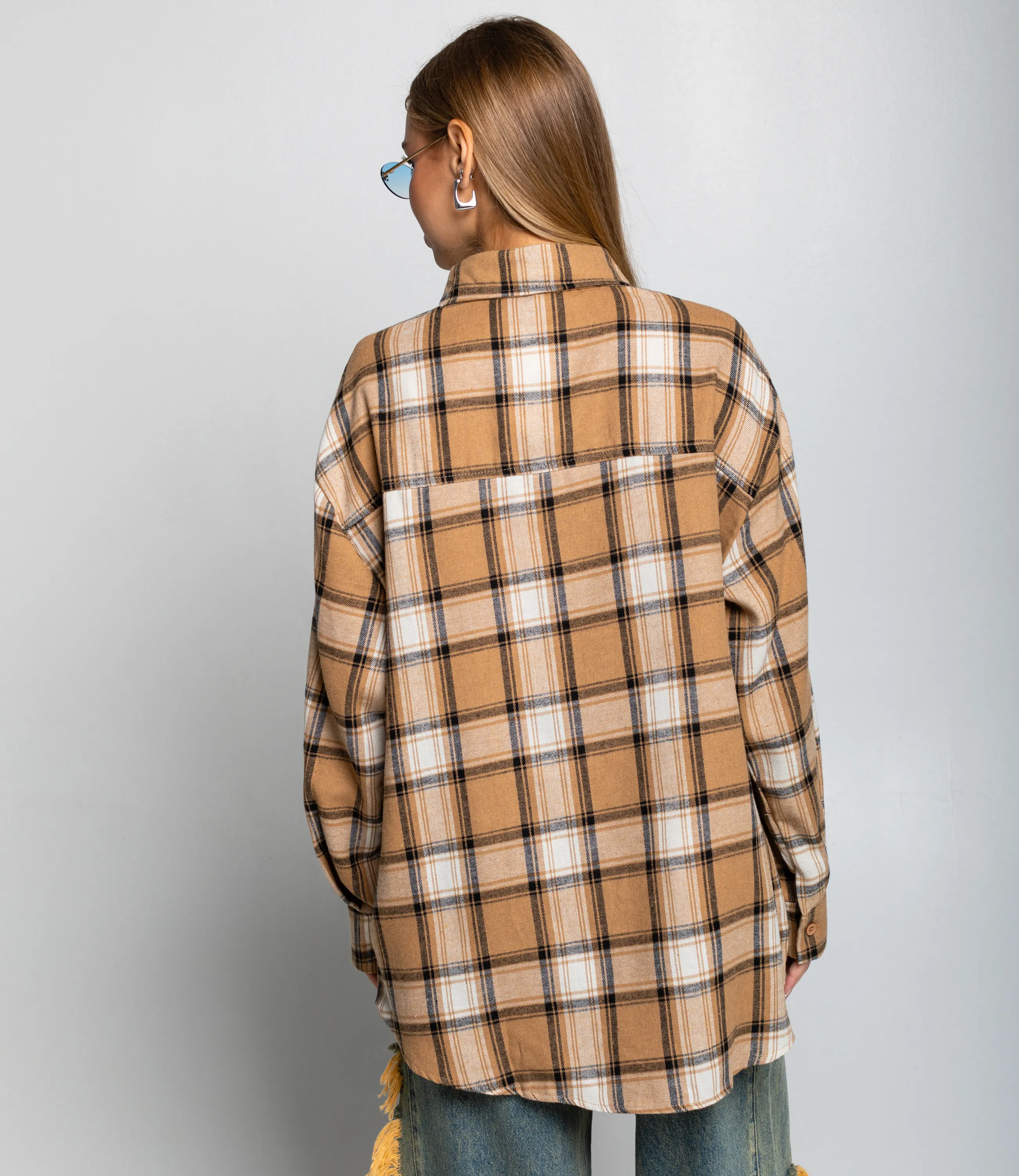 Рубашка #КТ225 (5), бежевый,белый - фото 3