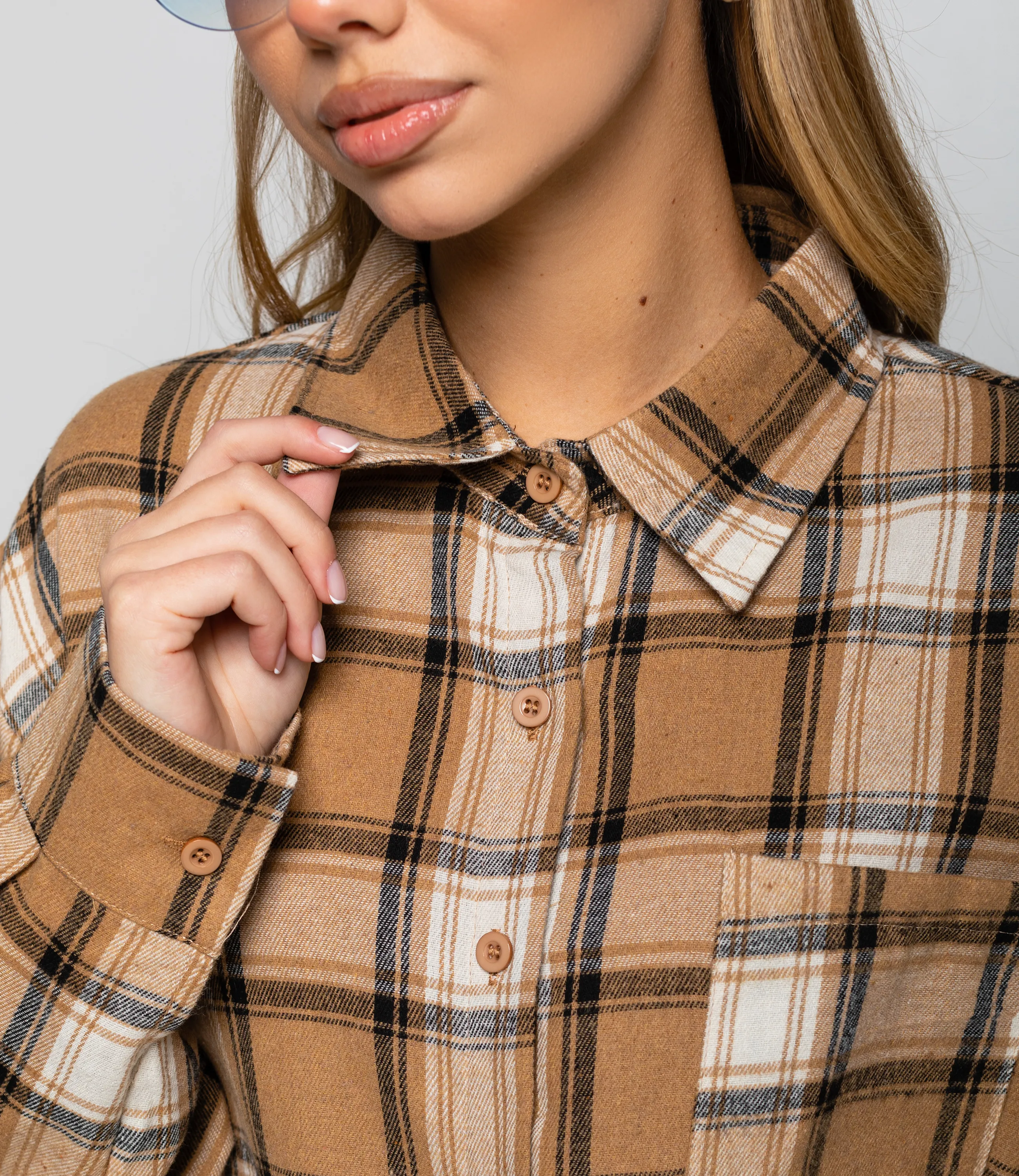 Рубашка #КТ225 (5), бежевый,белый - фото 5