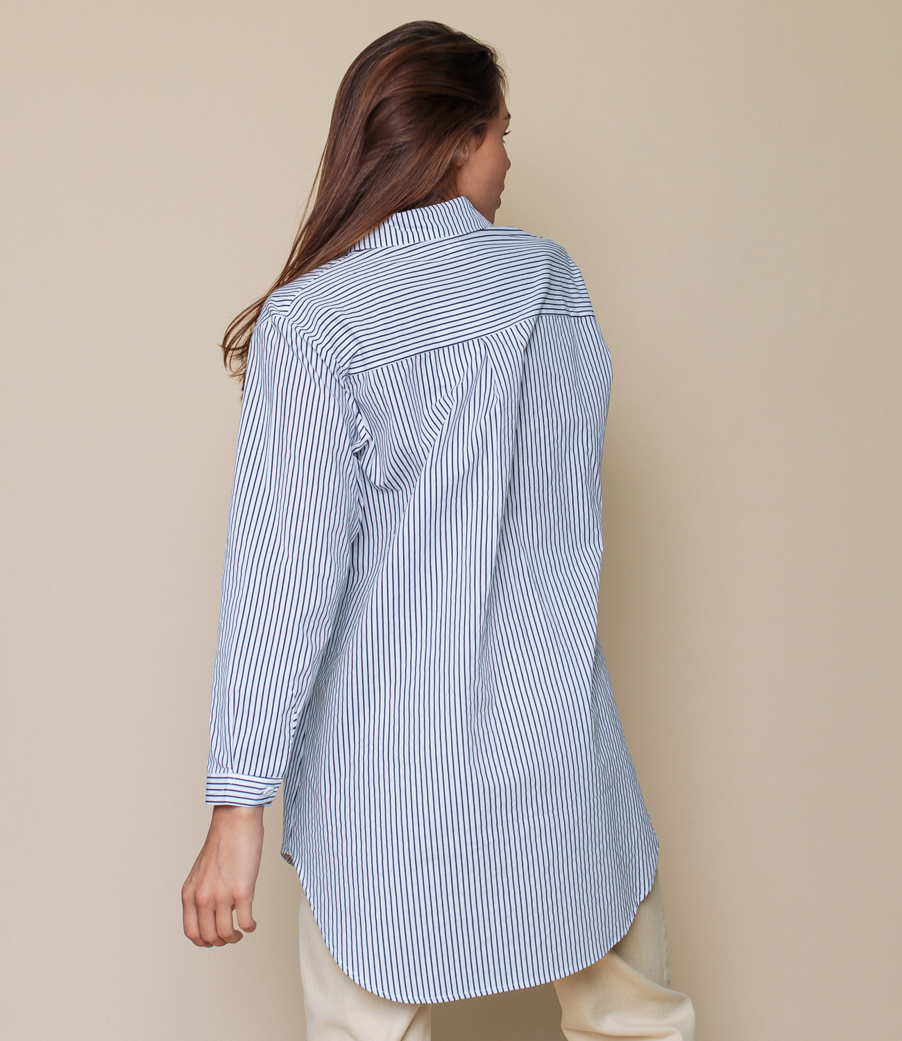 Рубашка #КТ2057-2, белый, синий - фото 3