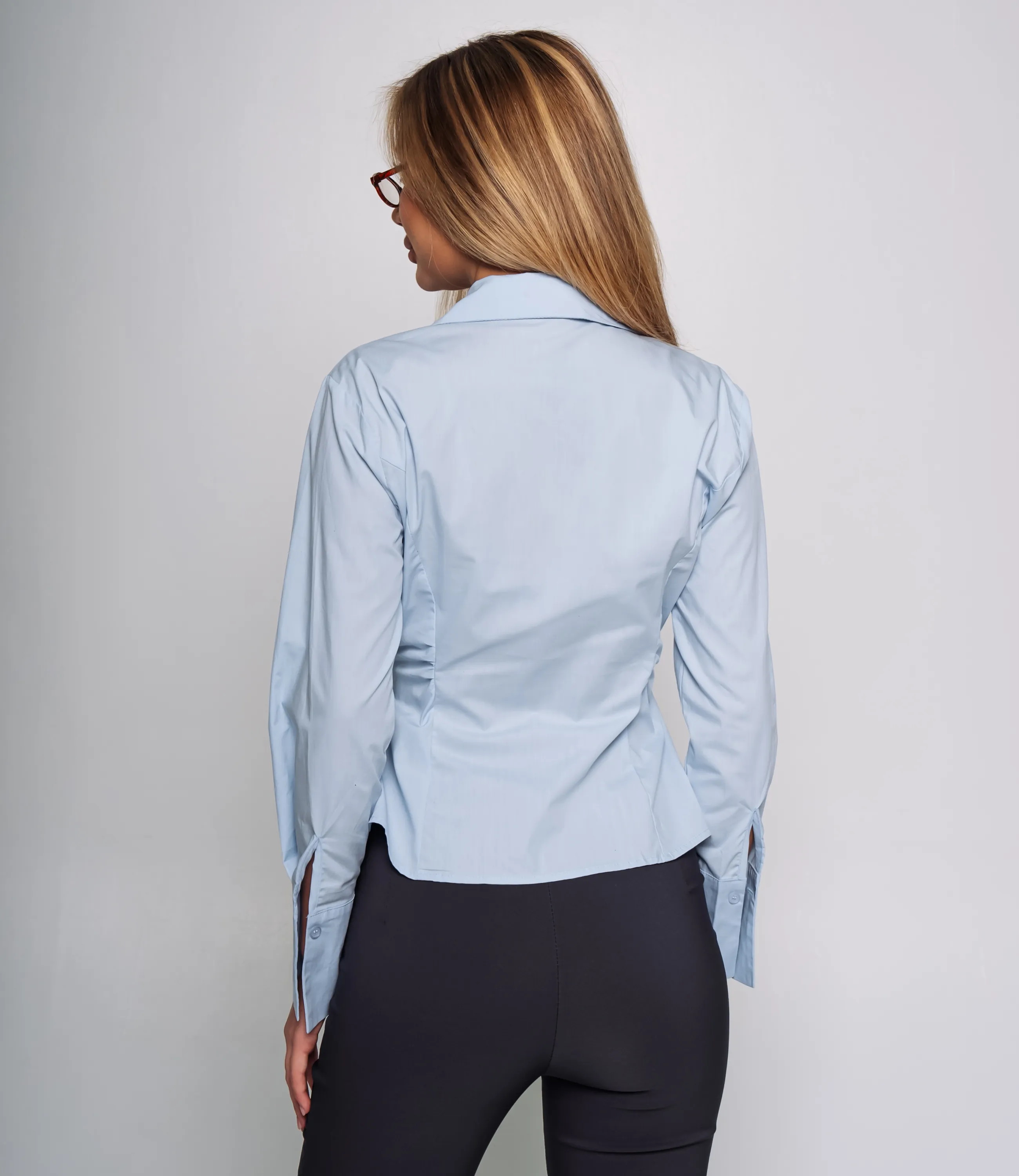 Блуза #КТ2698-1, голубой - фото 3