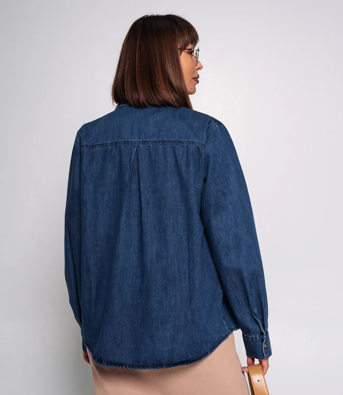 Джинсовая рубашка #КТ2305 (2), синий - фото 3