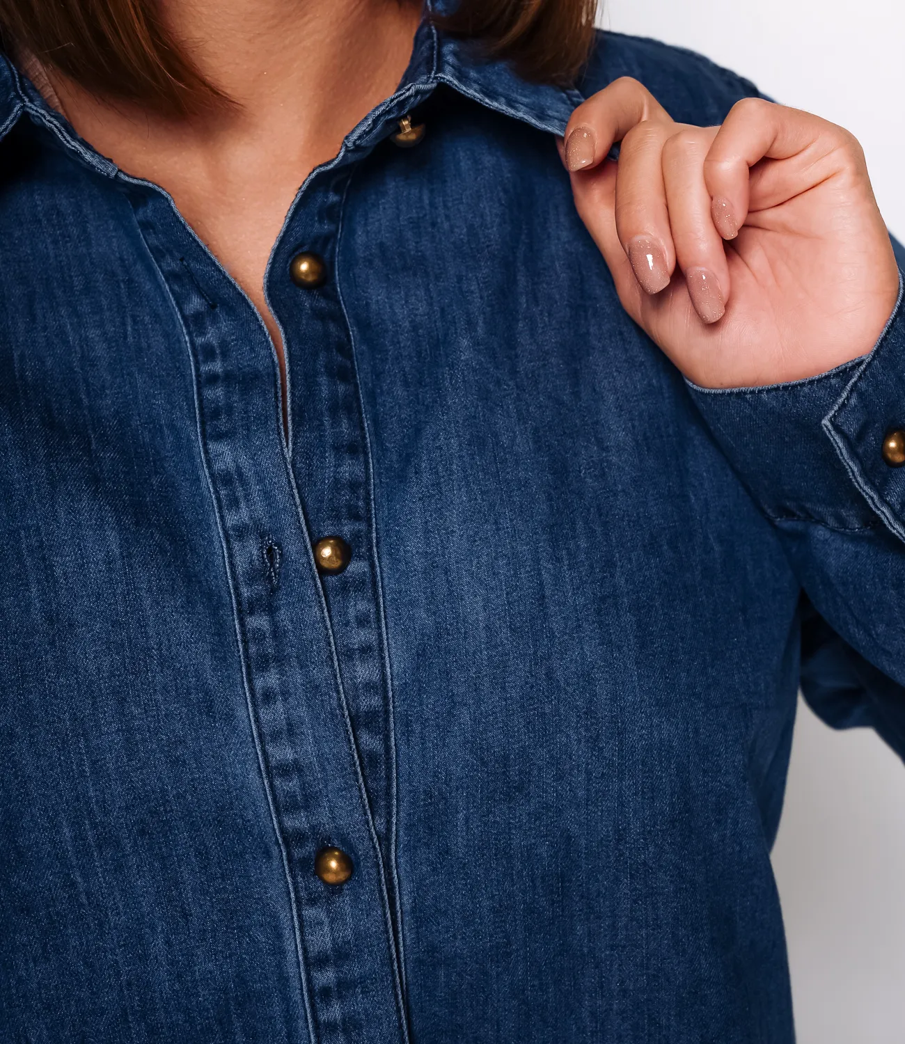 Джинсовая рубашка #КТ2305 (2), синий - фото 5