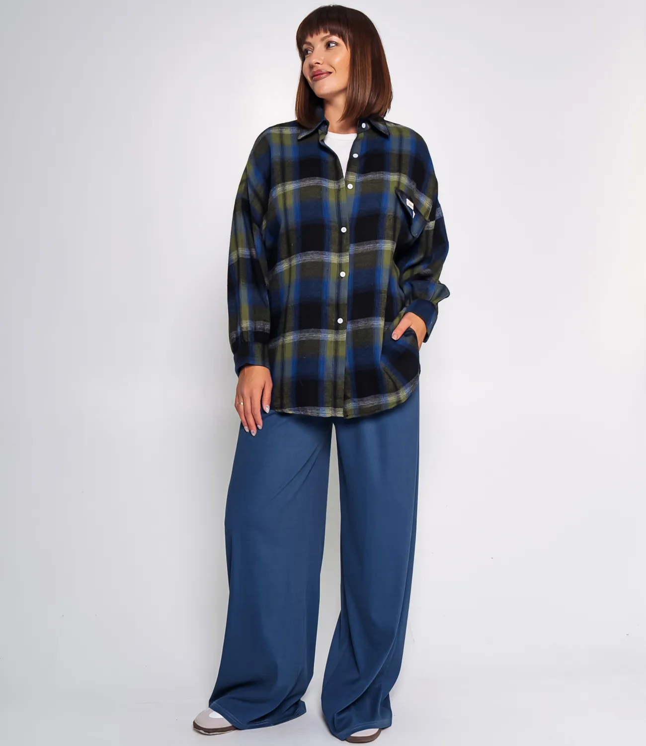 Рубашка #КТ23830, синий - фото 4