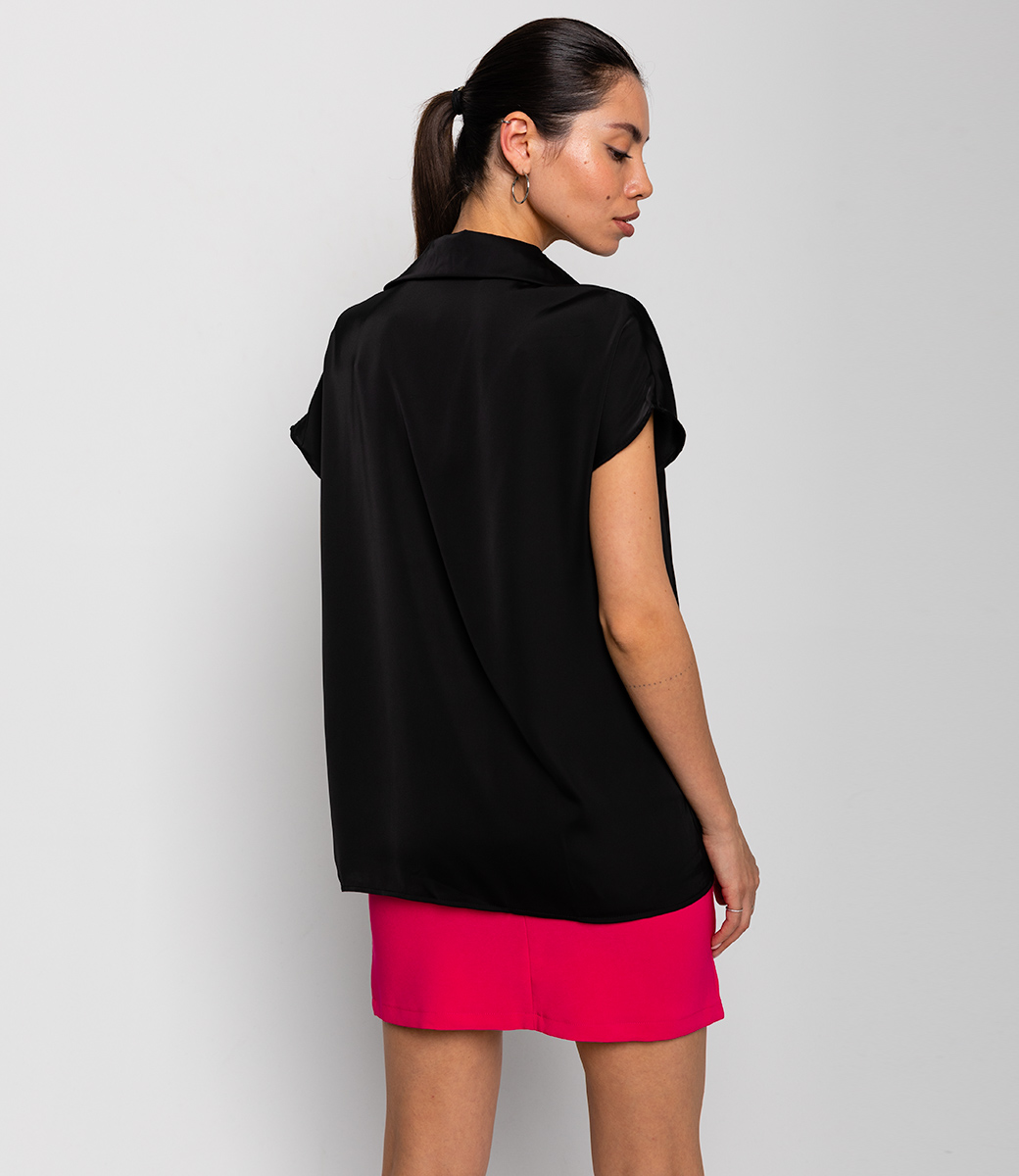 Блузка #КТ8810 (3), чёрный - фото 4