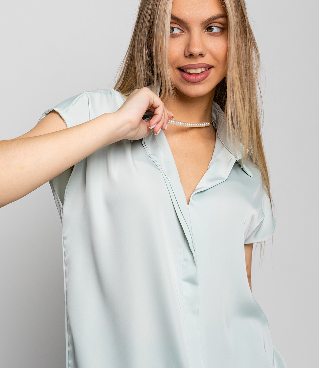Блузка #КТ8810 (3), ментоловый - фото 5