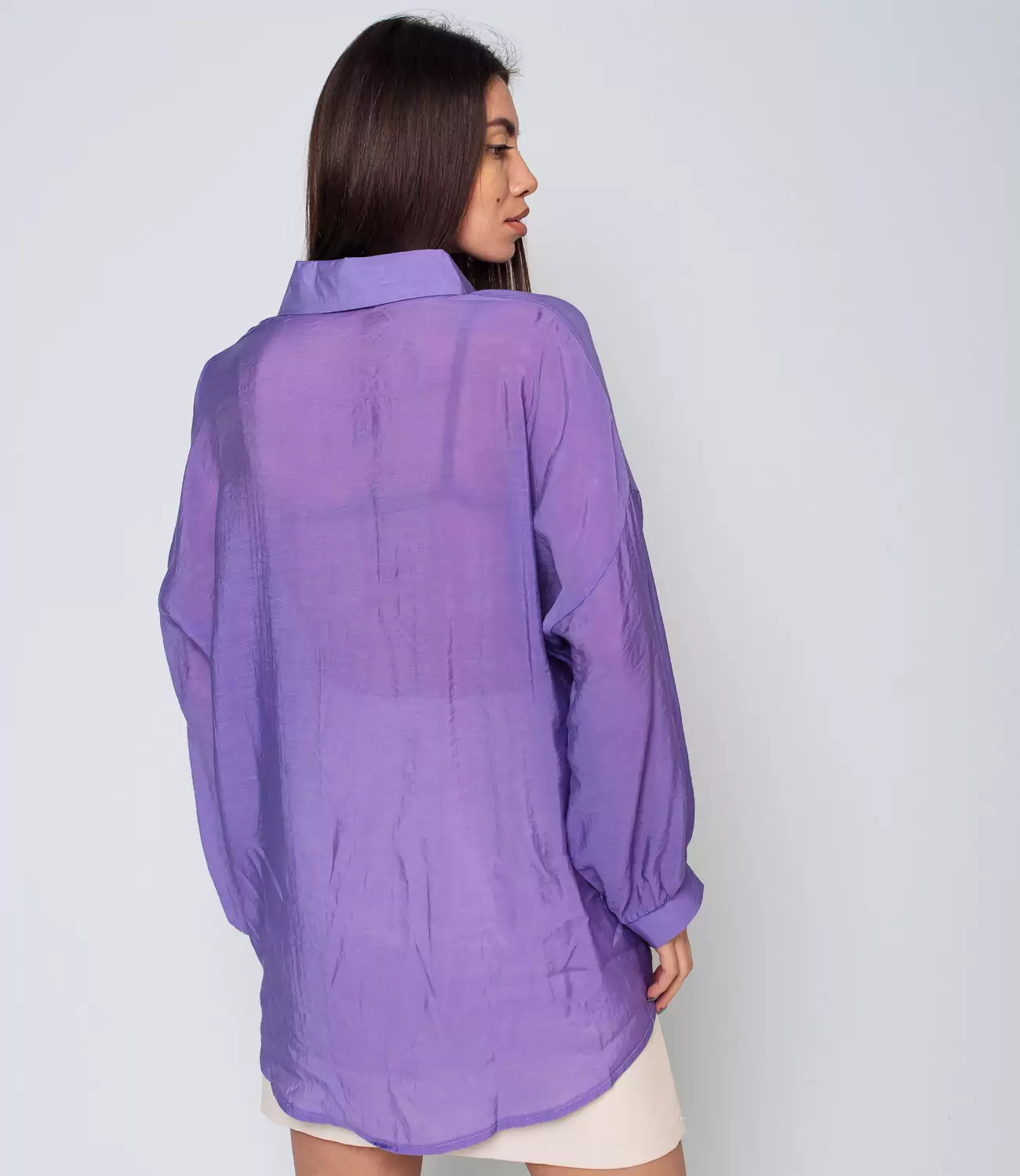 Рубашка #КТ19313, фиолетовый - фото 4