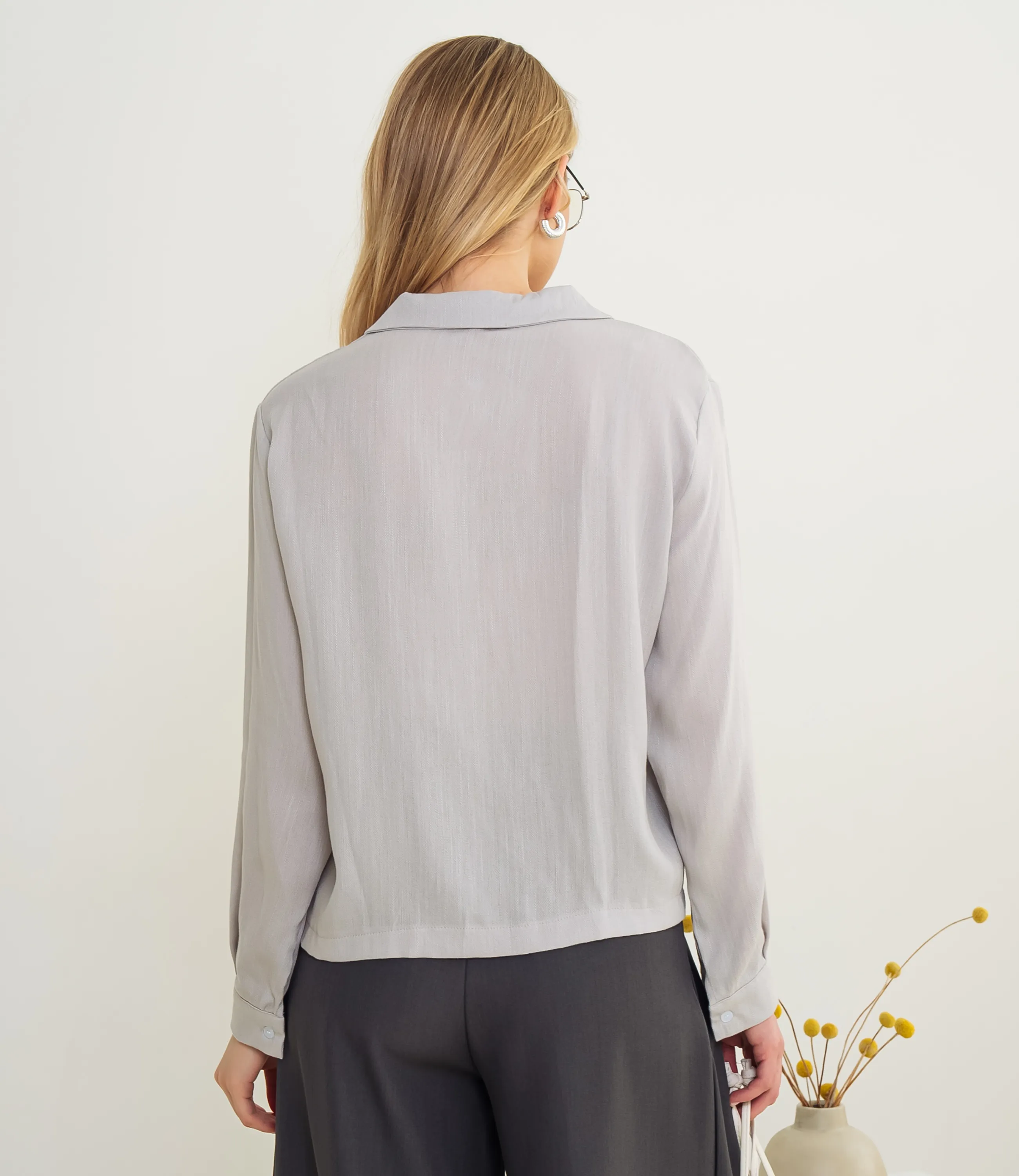 Рубашка #КТ9025 (3), светло-серый - фото 3