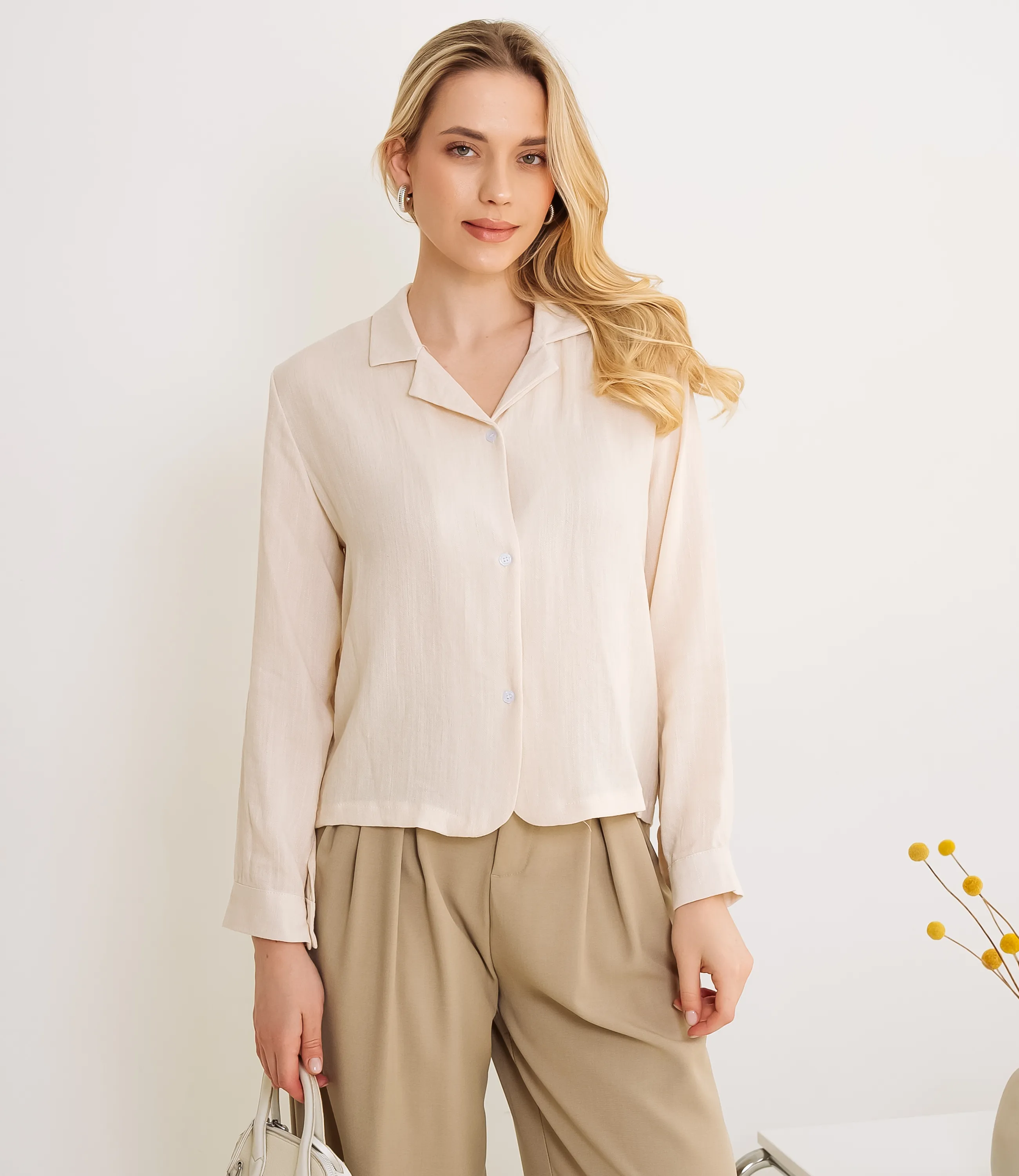 Рубашка #КТ9025 (3), светло-бежевый - фото 1