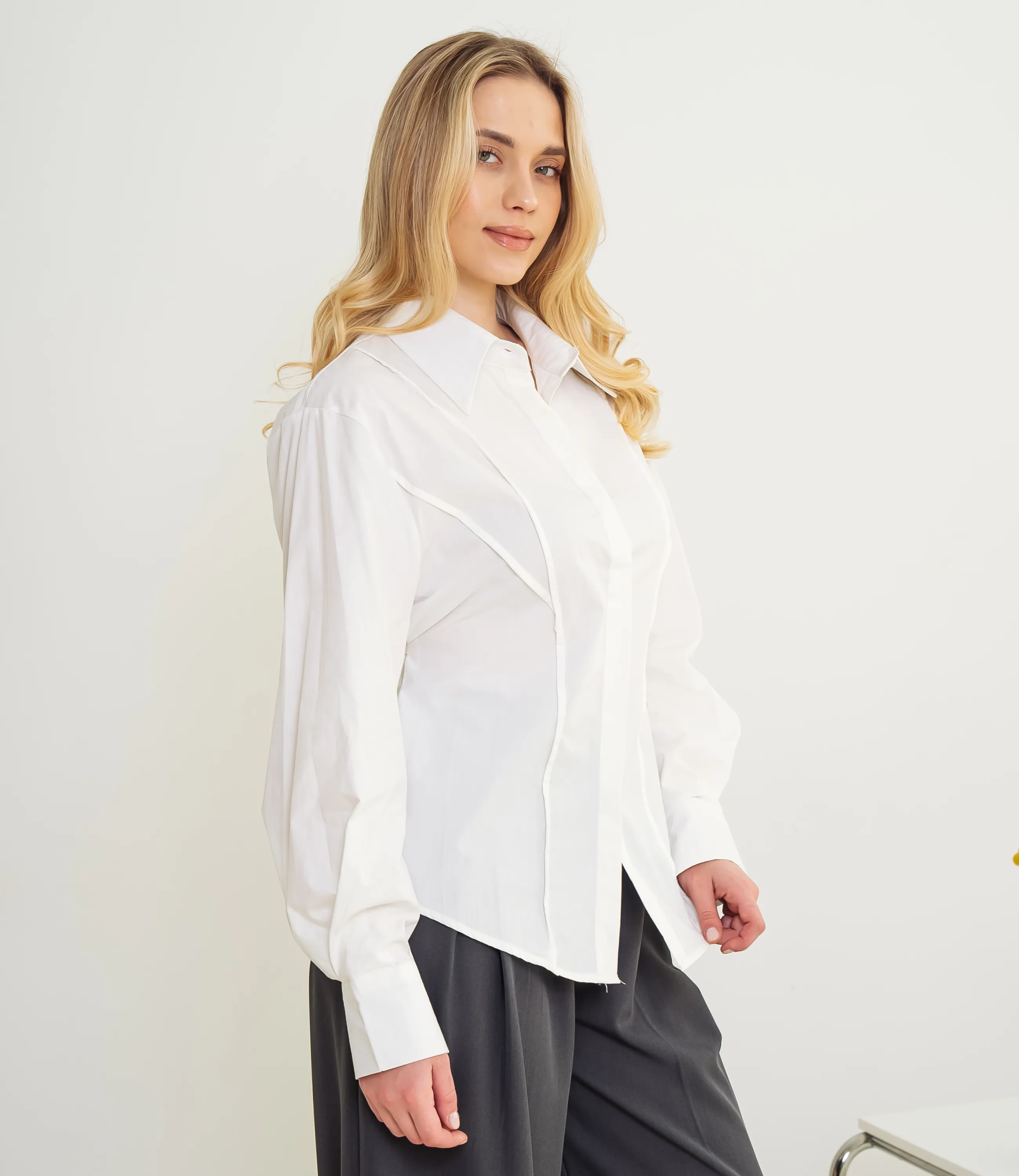 Рубашка #КТ3696, белый - фото 2